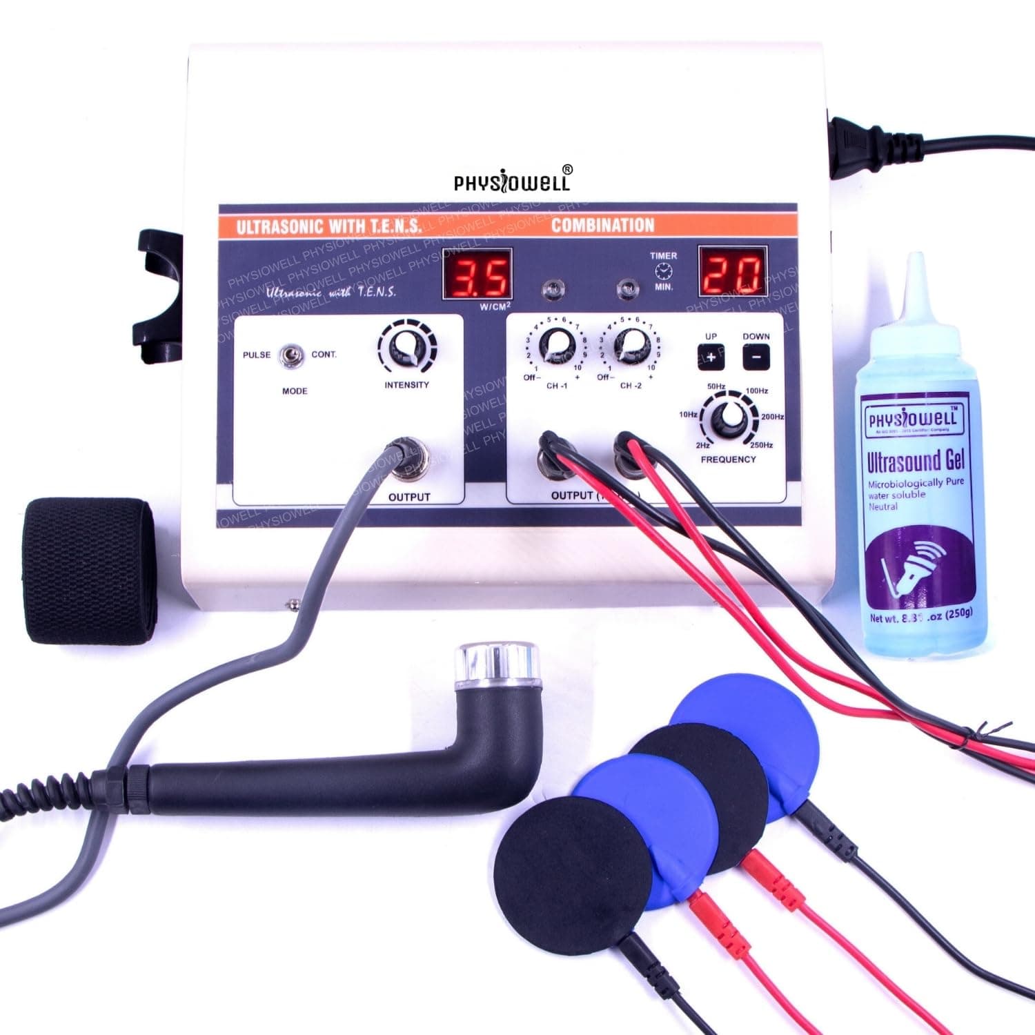 Physiotrack Physiotherapy Machine US Tens Electrotherapy Combo for All Pain Relief Device Physiotherapy Equipment with 1 Year Warranty.
