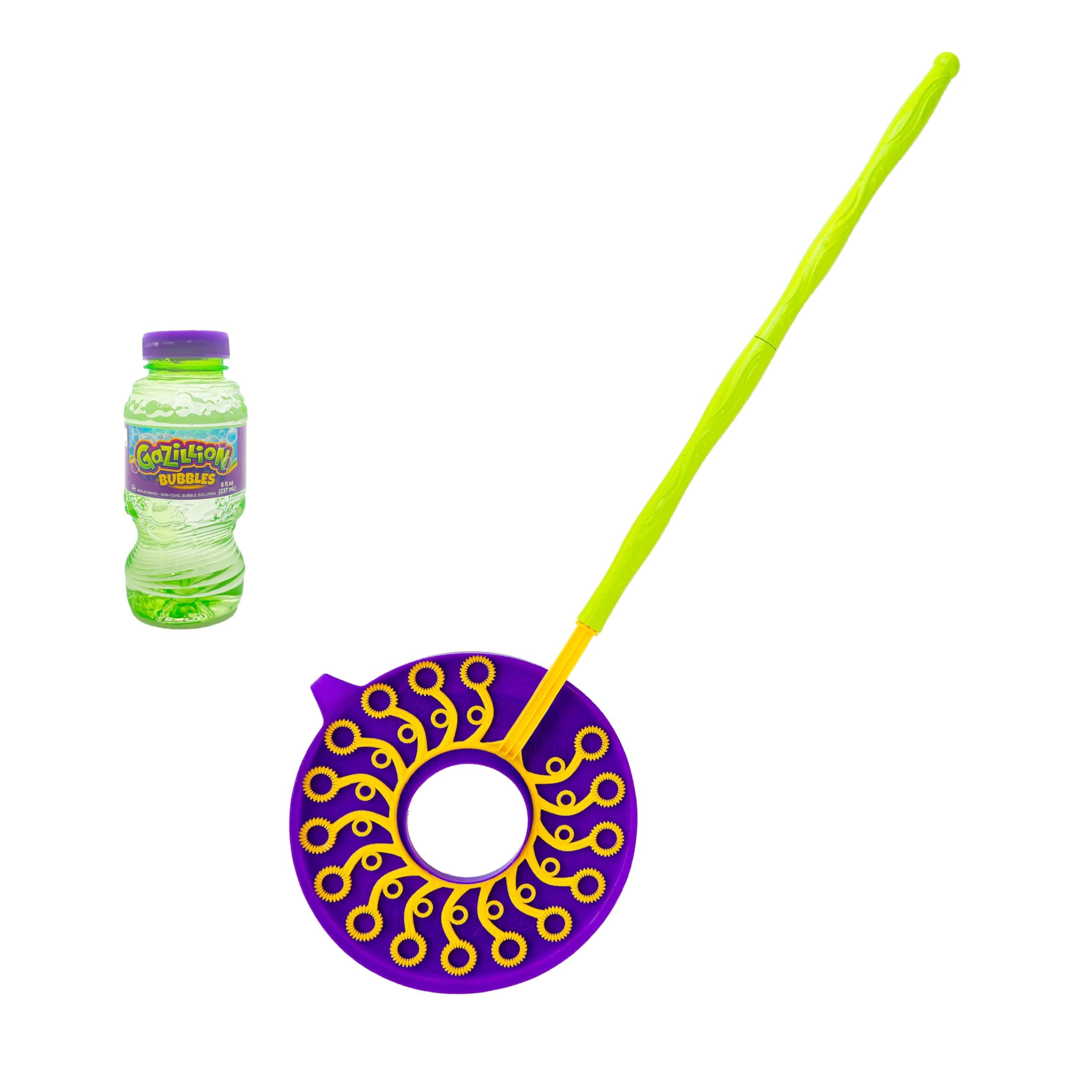 Gazillion Mega-Zillion Wand, 33 Mini Wands, 3ft. Handle & 2 Bottles of Solution - Create Zillions of Bubbles in Seconds!