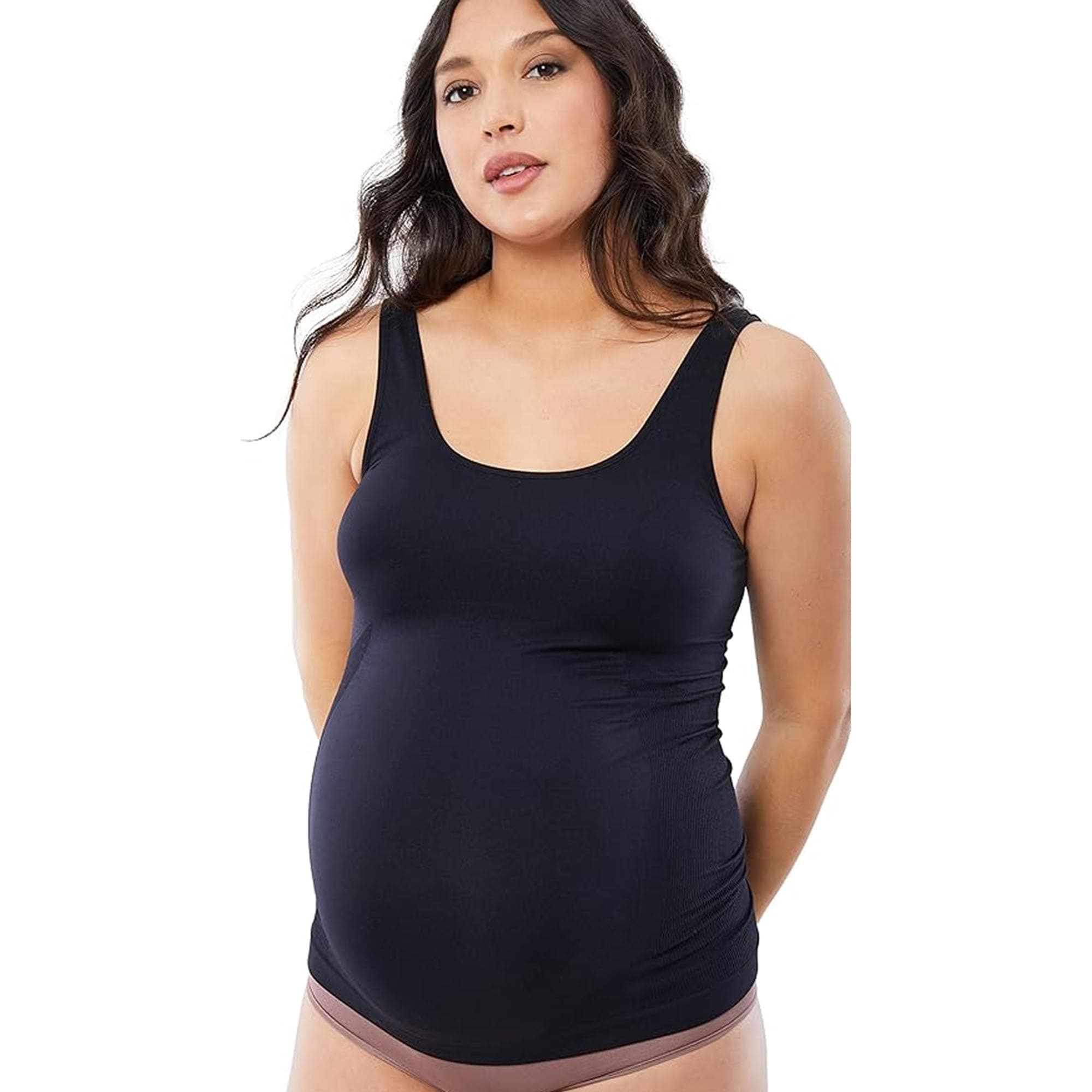 Basics - Belly Support Maternity Cami - Black Maternity Camisole Black