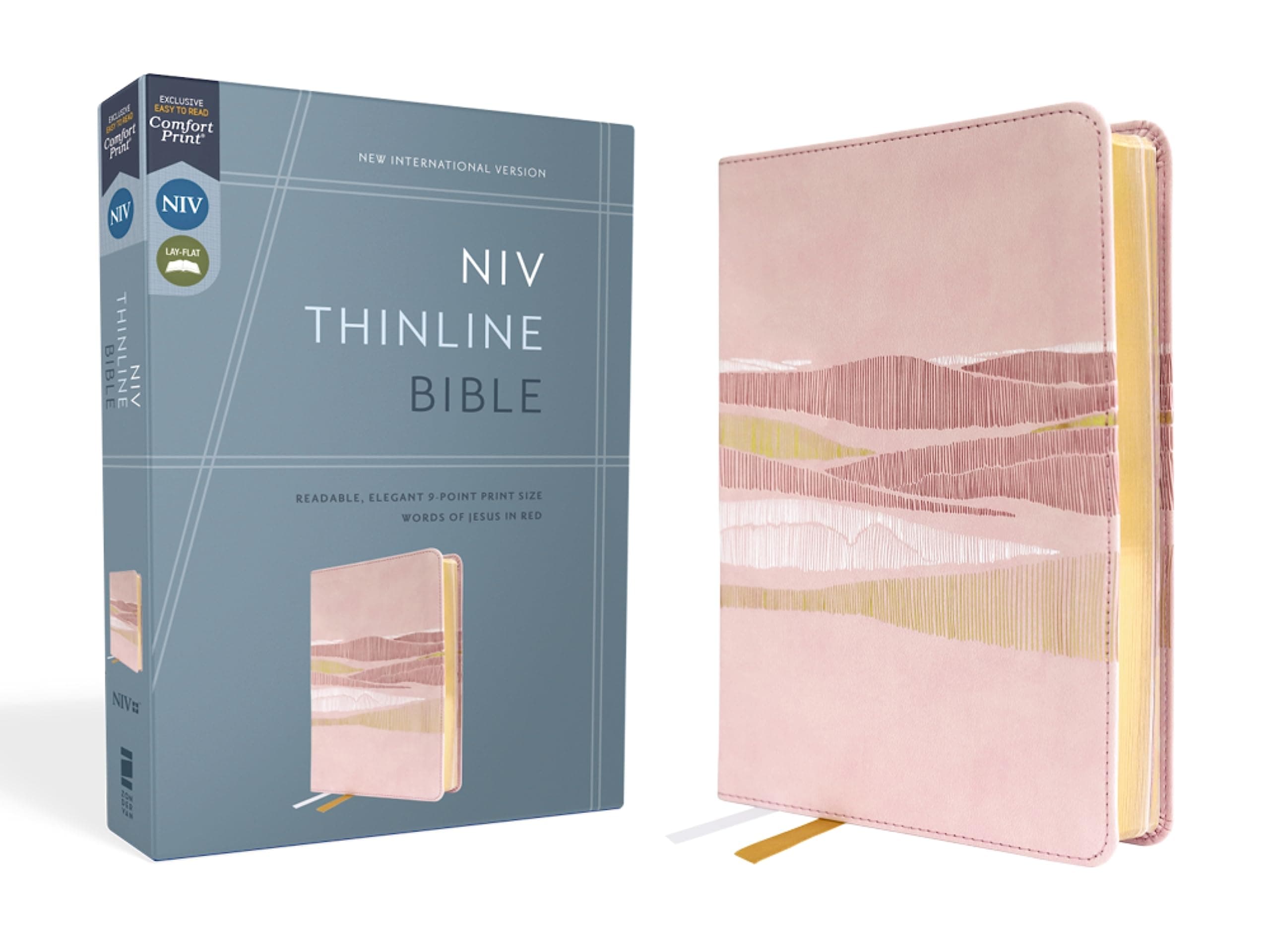 Holy Bible: New International Version, Pink, Leathersoft, Thinline Bible, Red Letter, Comfort Print