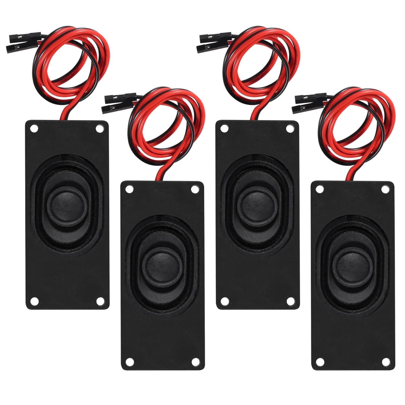 4pcs Mini Speaker - 3W 4Ohm, Loudspeaker with Dupont Interface for Arduino & Small Projects