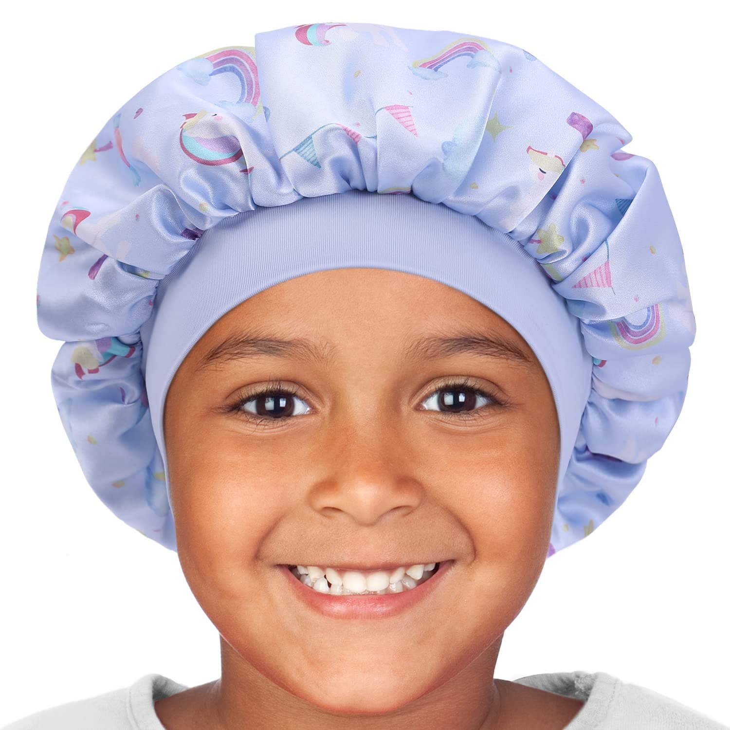 Hat HutHat Hut Kids Satin Bonnet Sleep Cap for Curly Hair Adjustable Silk Hair Cap for Baby Sleeping Hair Bonnet for Toddler Child