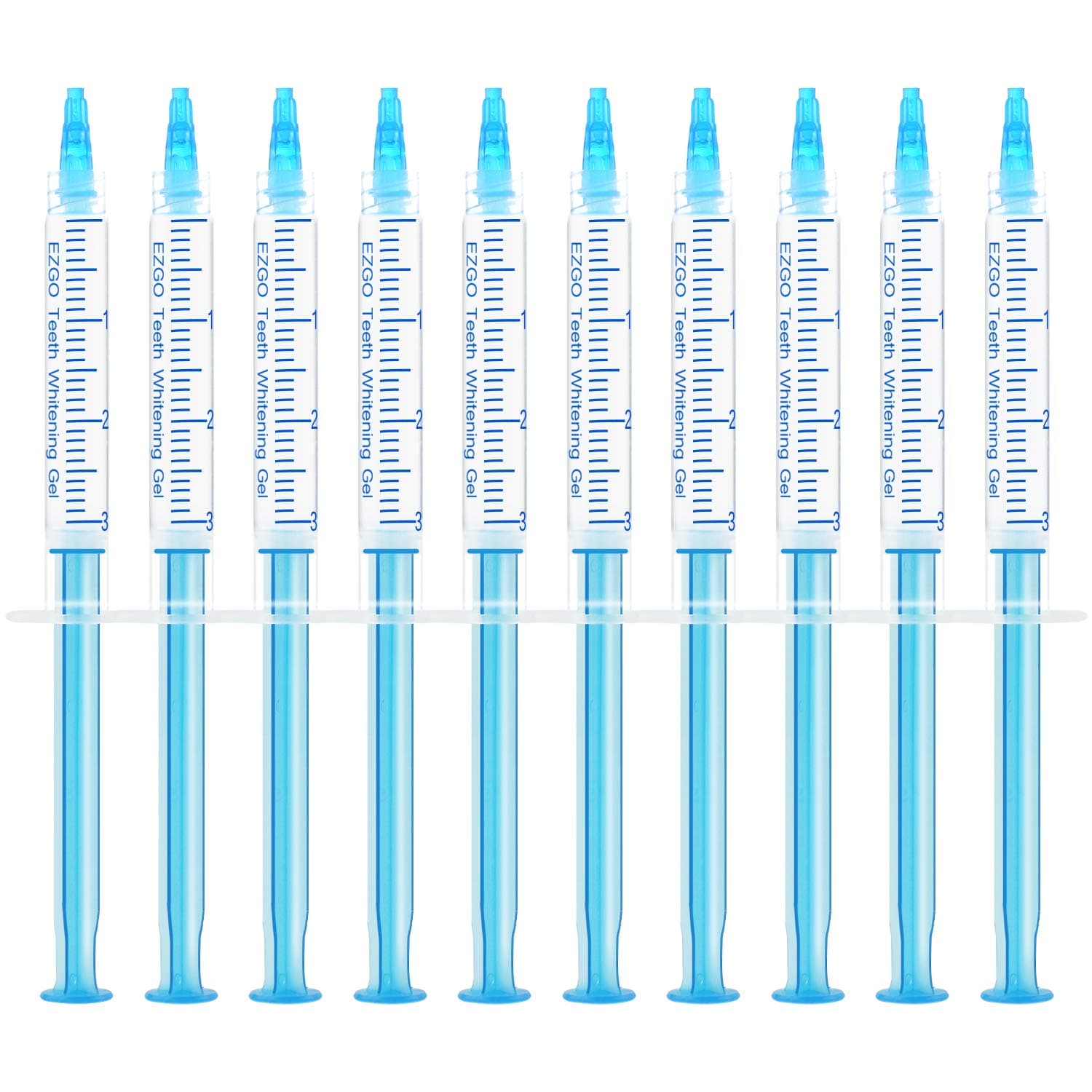EZGO 10 Pack Teeth Whitening Gel Refills 22% Bleaching Gel, No Sensitive Teeth Whitener, Great for Sensitive Tooth Whitening, Carbamide Peroxide Teeth Whitening Gel, Mint Flavor (10X 3ML)