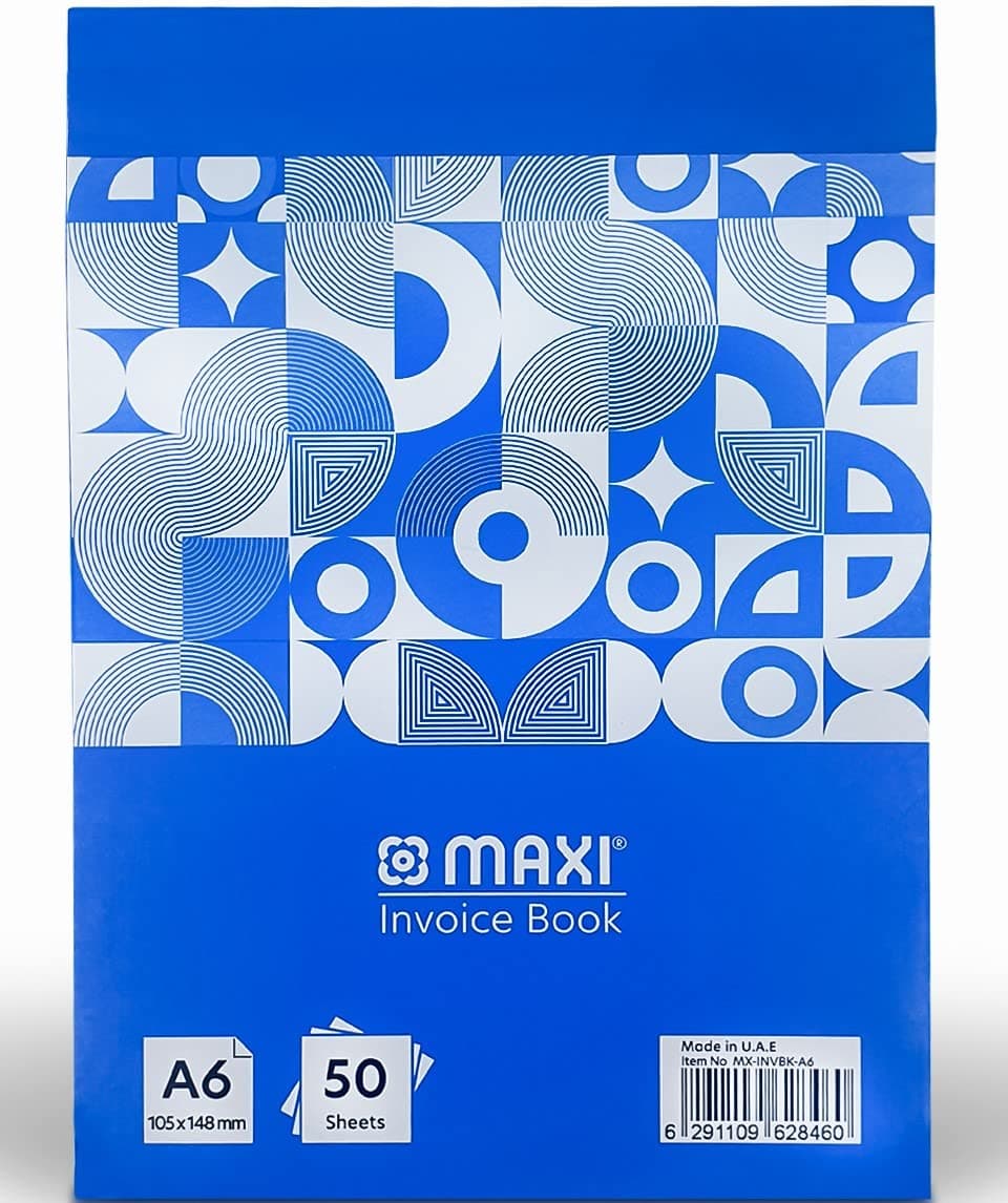 Maxi Invoice Book A6 (105x148mm) 50sheets, Receipt book For Shops Small Business, Home, Offices Supplies