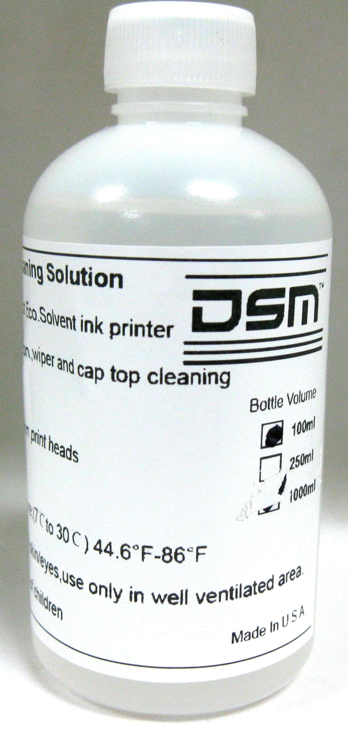 Brand Eco Solvent Cleaning Solution 100 ml for Mimaki Roland Mutoh Epson Ink Line Head Flushing Liquid (Made in USA)