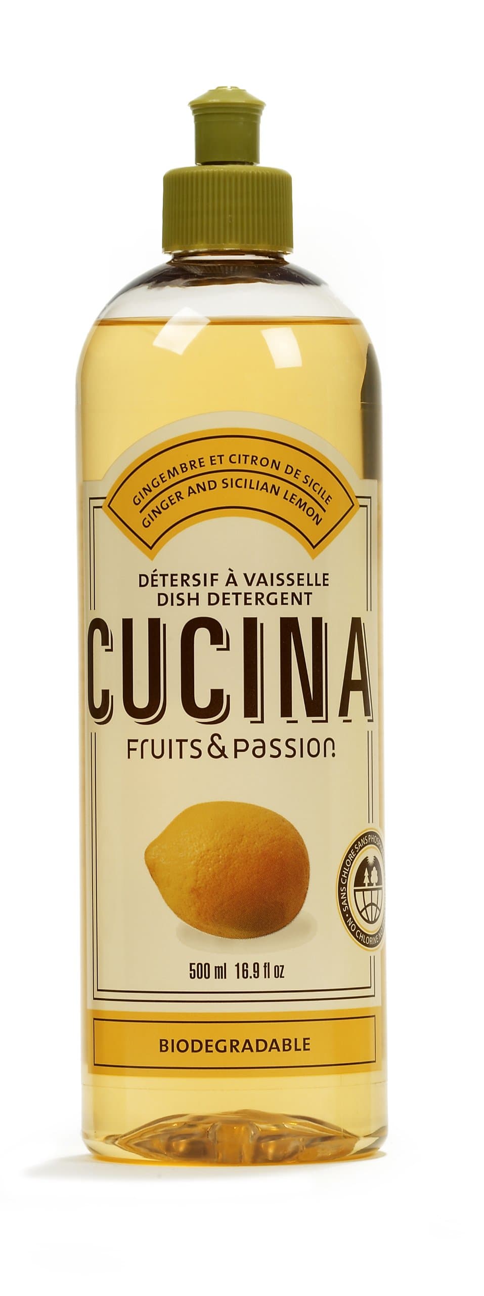 CUCINA Dish Detergent - 16.9 fl. oz. - Ginger and Sicilian Lemon