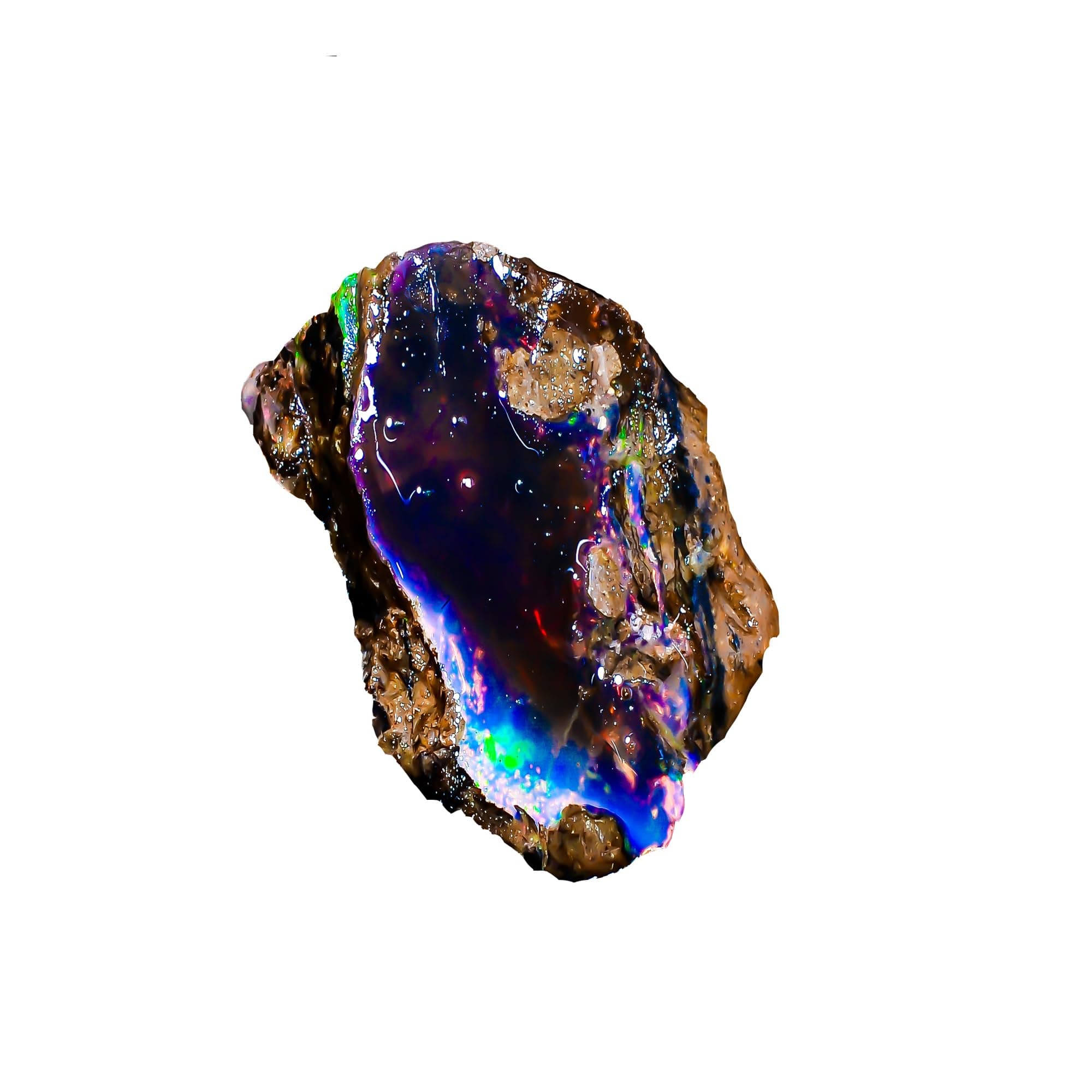 Black Opal AAAA+ Certified 6.5/7.8 Cts Rough Fire Stone - Ethiopian Ethically Sourced Handpicked Loose Gemstones, Welo Fire Stones, Opals for Jewelry Making, Crystals For Tumbling, Wire Wrapping