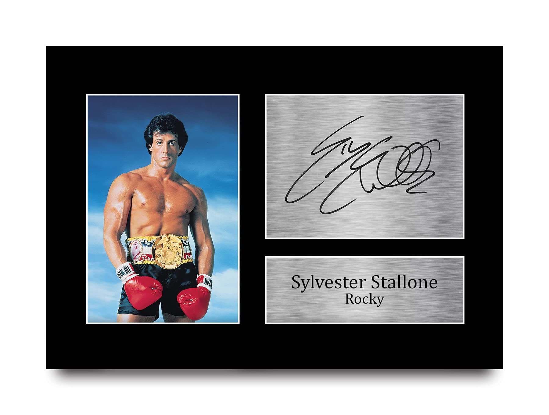 HWC Trading Sylvester Stallone Gift Signed A4 Printed Autograph Rocky Gifts Print Photo Picture Display