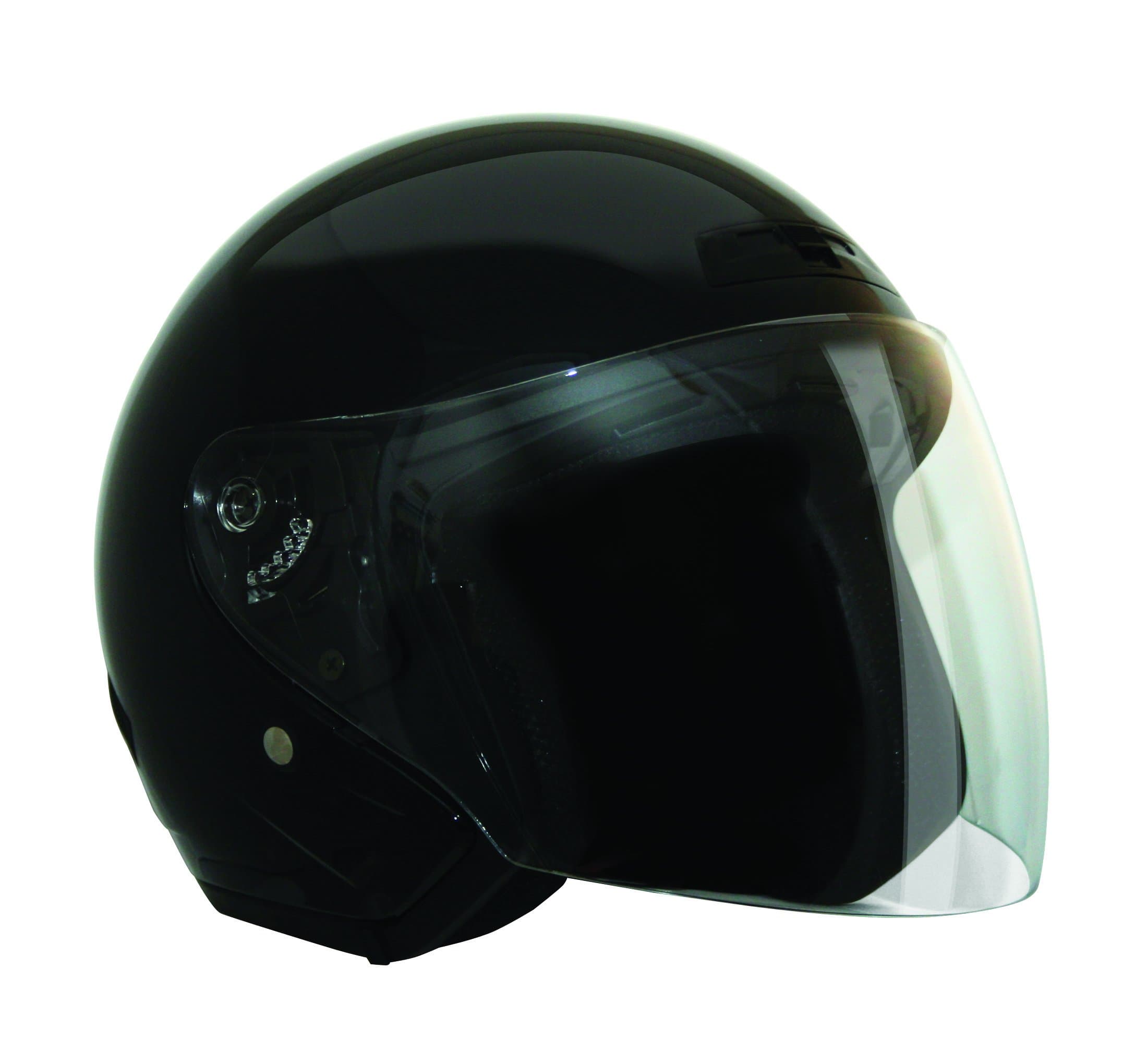 HCI-20 Open Face Helmet (Gloss Black, X-Large/Size 5)