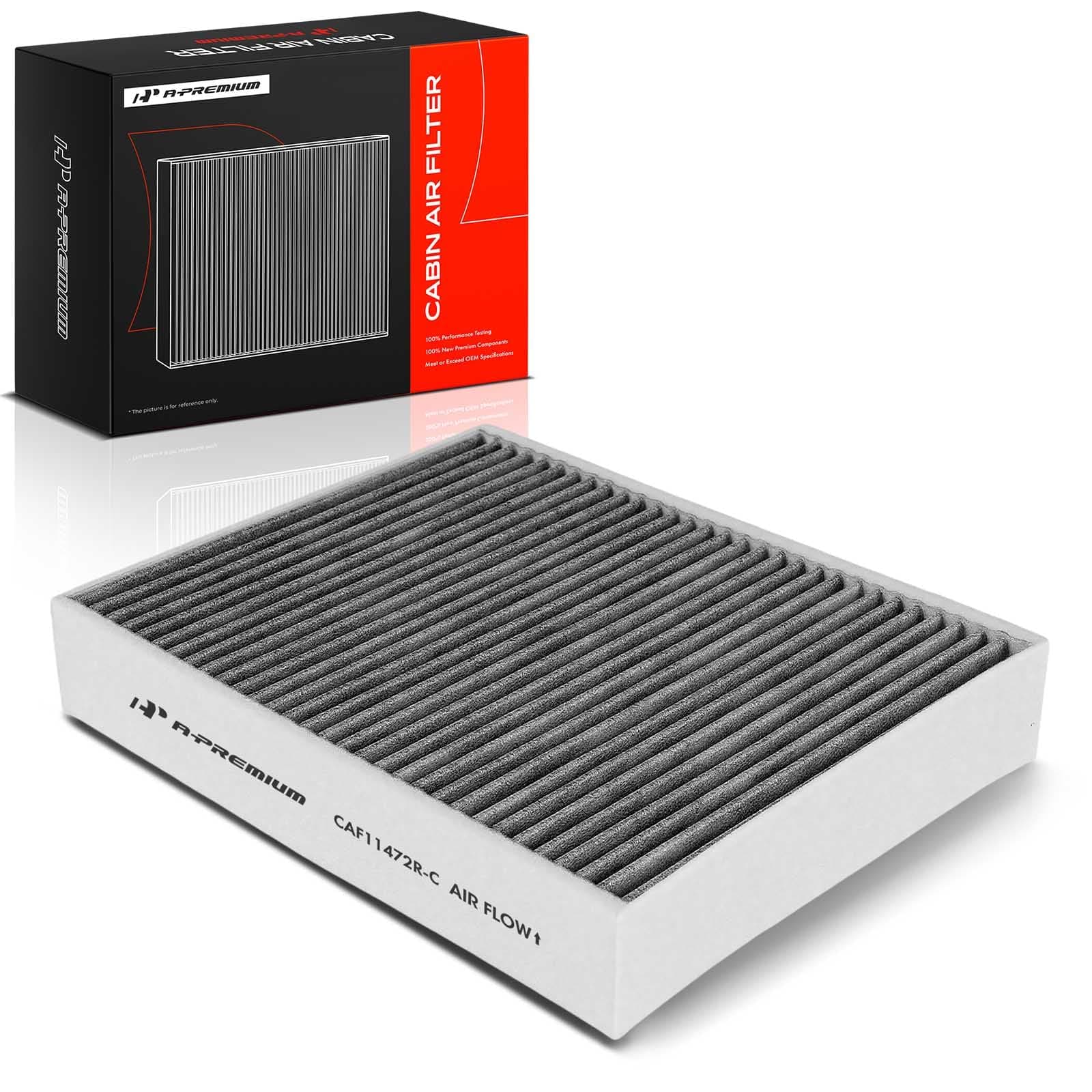 A-Premium Cabin Air Filter with Activated Carbon Compatible with BMW 320i, 320i xDrive, 328d, 328i, 330e, 330i, 330i xDrive, 335i, 428i, 430i, 435i, 440i, 228i, 230i, M2, M3, M4, ActiveHybrid 3, RWD