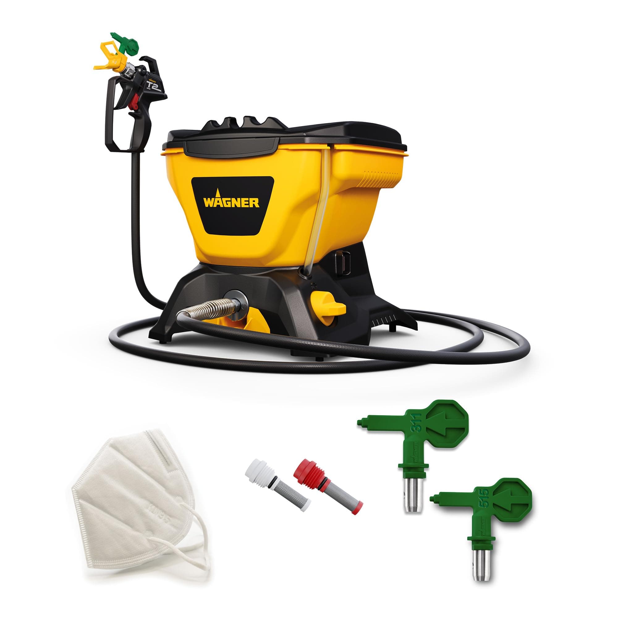 WAGNER Control Pro 150 M Airless Sprayer, 5500 ml, Yellow, for Medium to Large Projects, Water and Solvent-based Materials, 7.5 m Hose