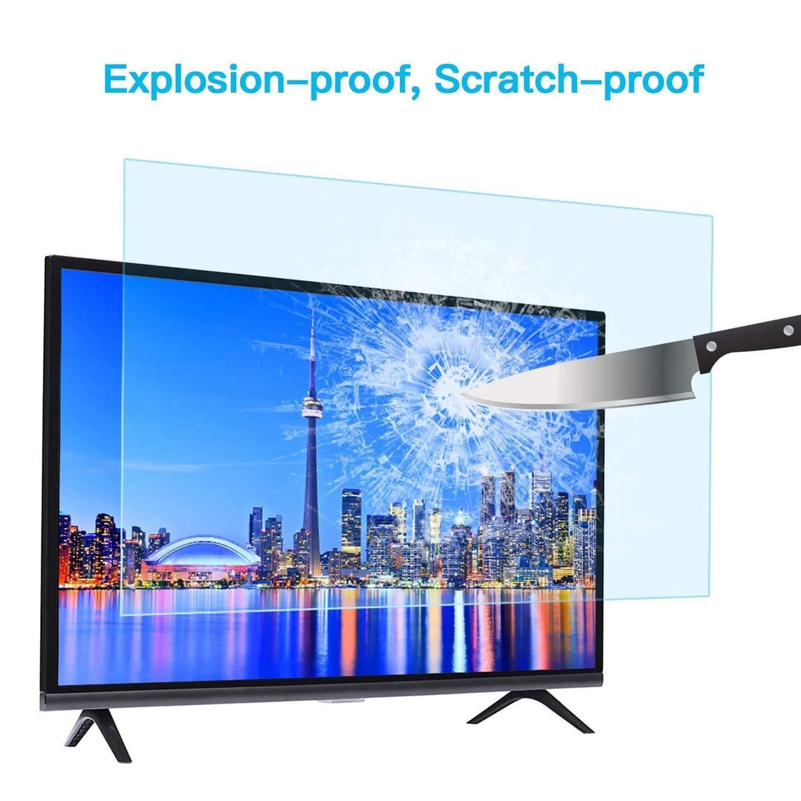 32-75 Inch Anti Blue Light Screen Protector Film Matte TV Monitor Screen Protector Reduce Eye Fatigue Anti Reflectivee Anti Glare filter for LCD LED OLED HDTV Screen