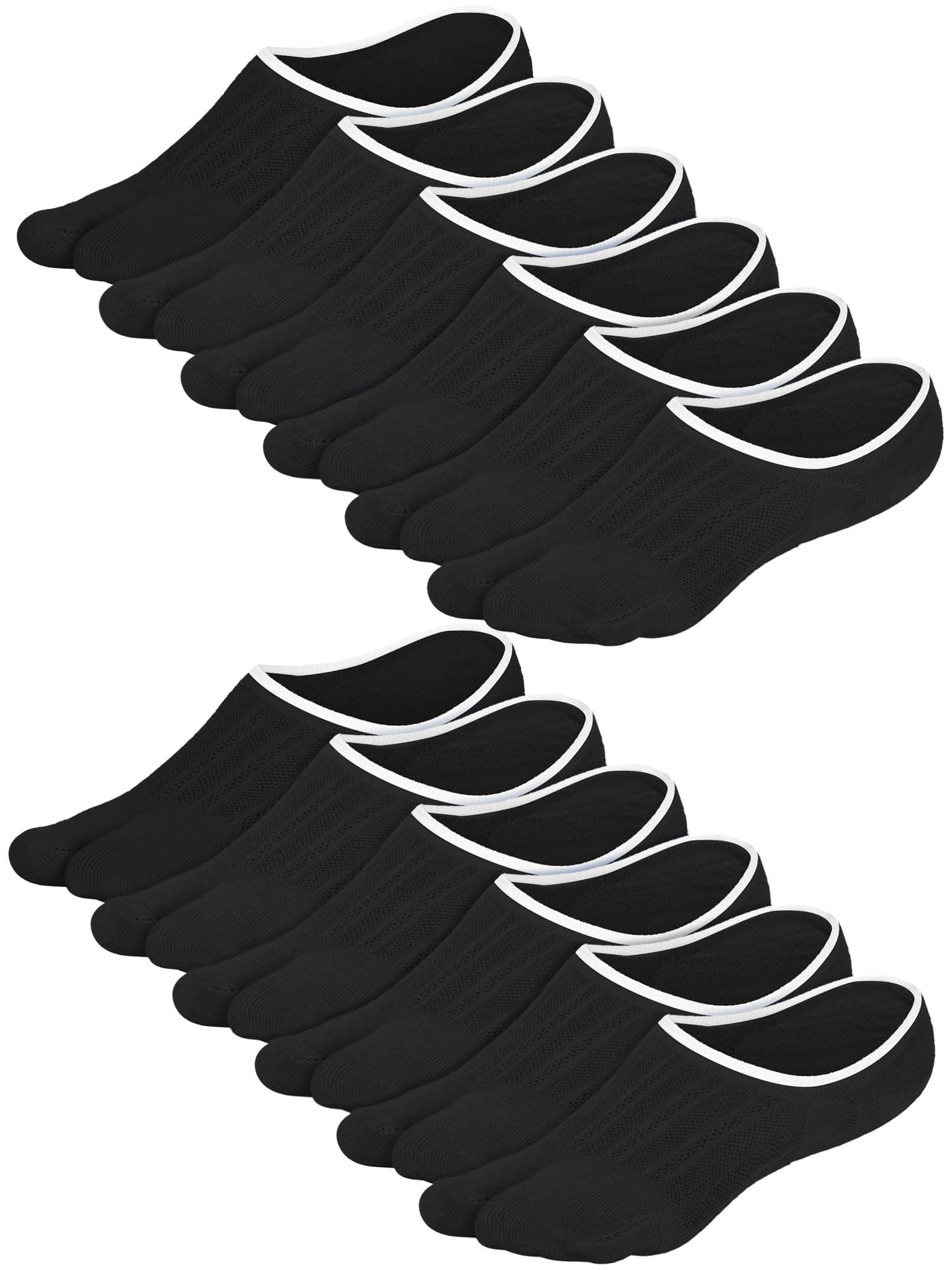 Geyoga 6 Pairs Flip Flop Socks Low Cut Split Toe Cotton Tabi Socks for Women No Show Japanese Style Elastic Short Sandal