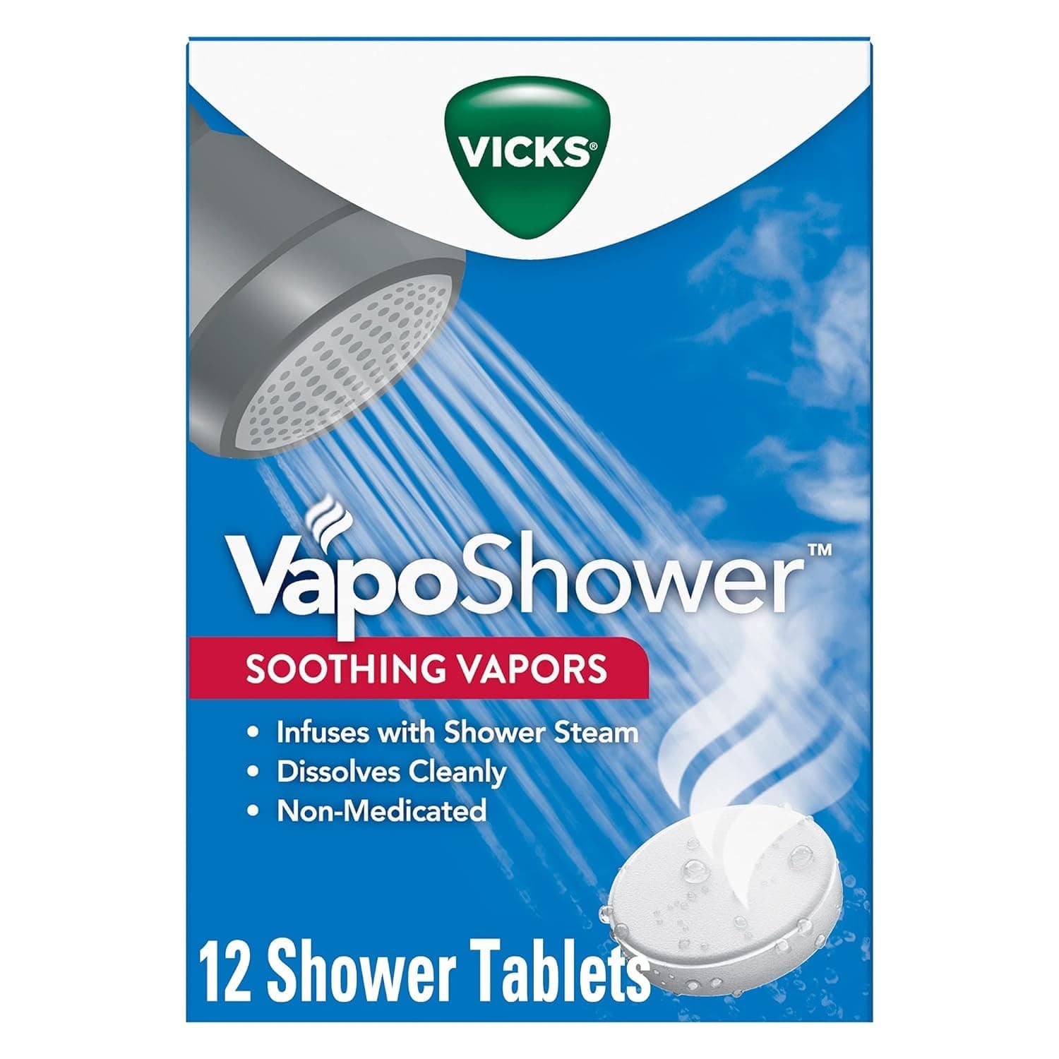 Vicks VapoShower, 3 tablets, (Pack of 4) (Old Product)