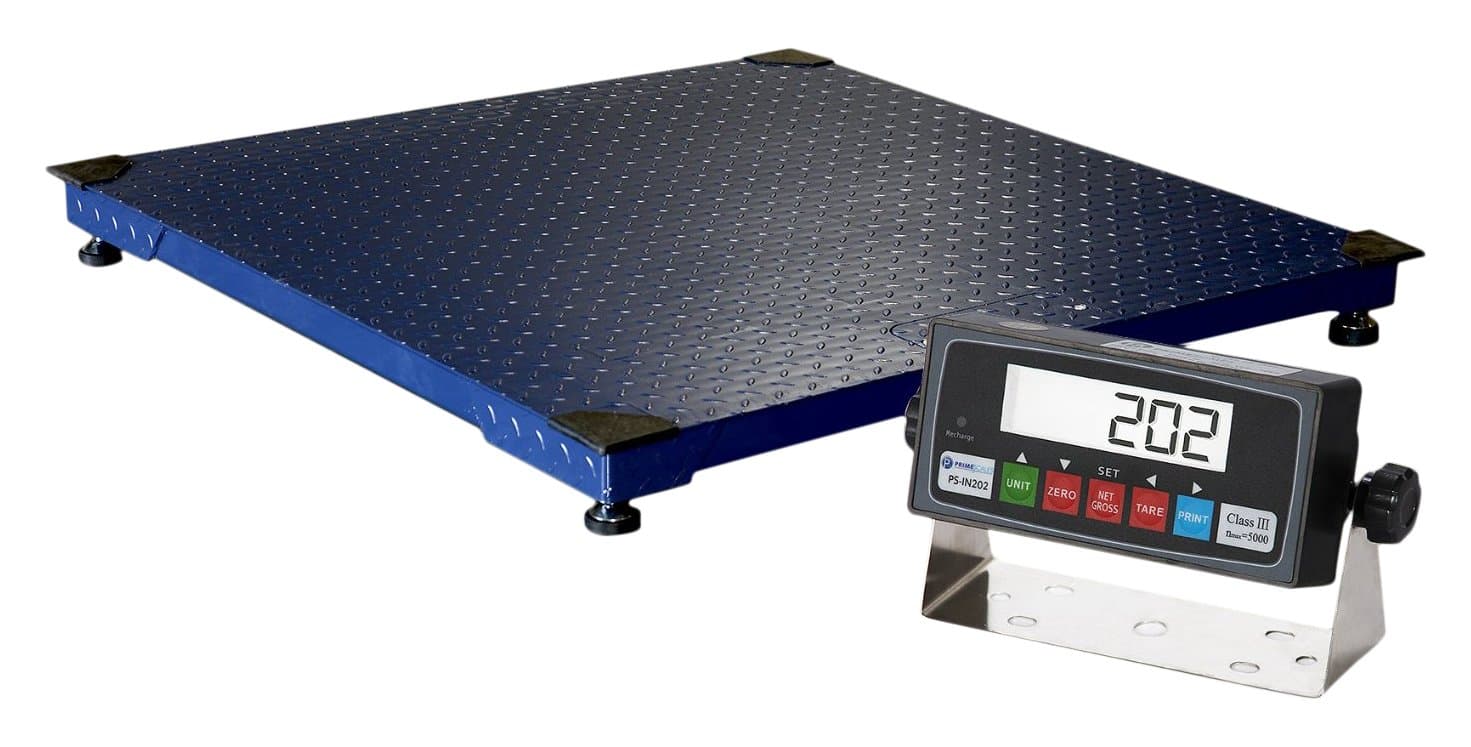 Prime Scales PS-10KF4x4+202+PI Floor Scale with Smart Indicator and Interface Software, 60" L x 60" W