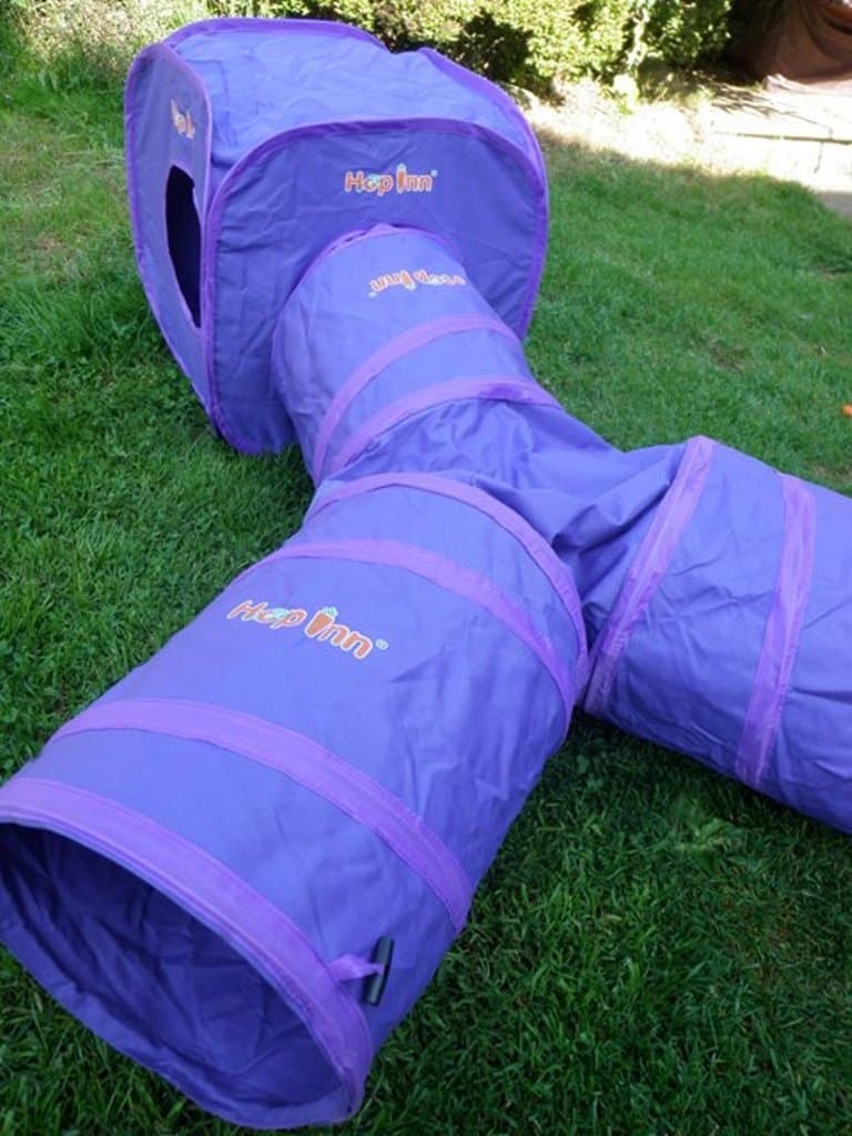 Cat Tunnel and Pop Up Cube (Purple) Rabbit Tunnel and-Pop Up Cube IMPROVED