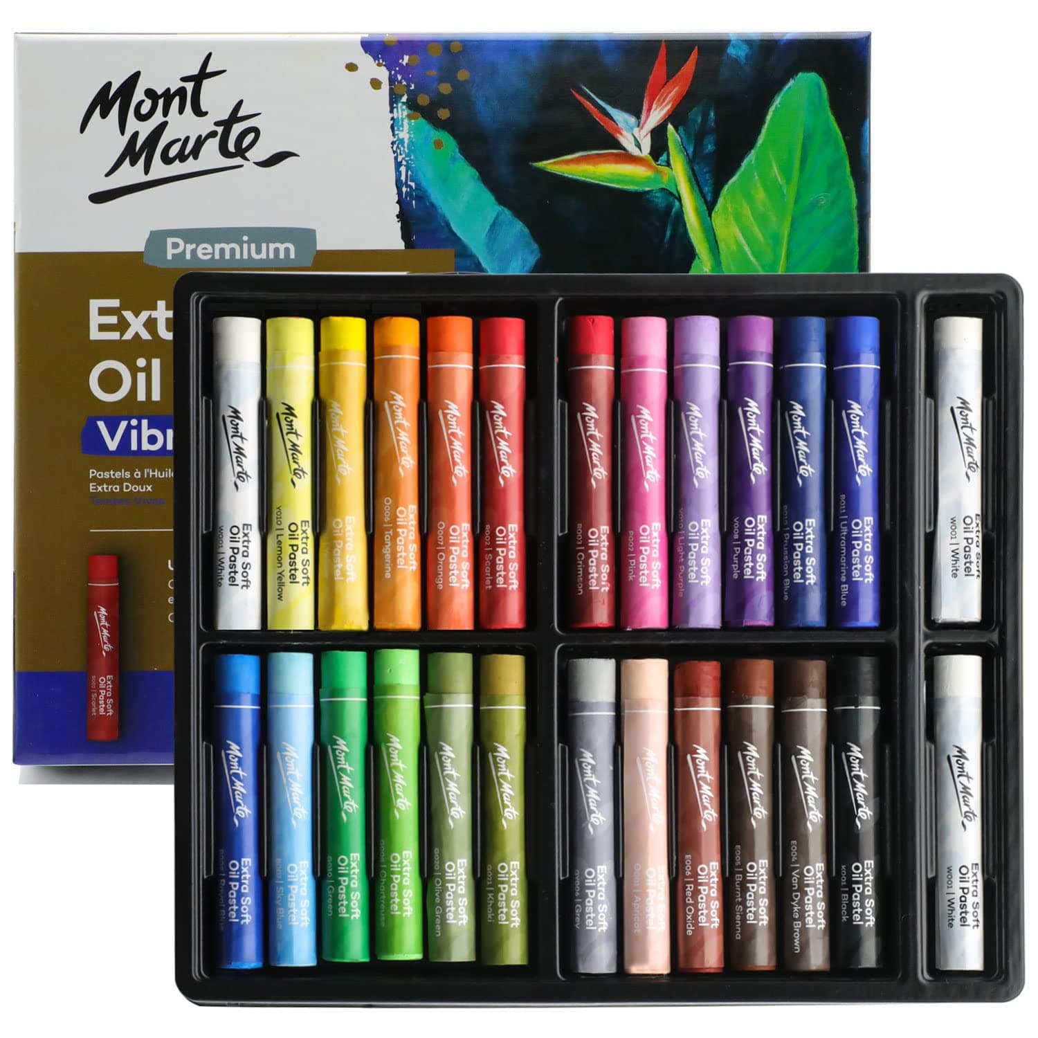 Extra Soft Oil Pastels 26pc, Assorted Bright Colours, Vibrant and Buttery, Versatile Art Pastels for Blending, Layering & Shading, Ideal for Art, Craft, Colouring and Sketching