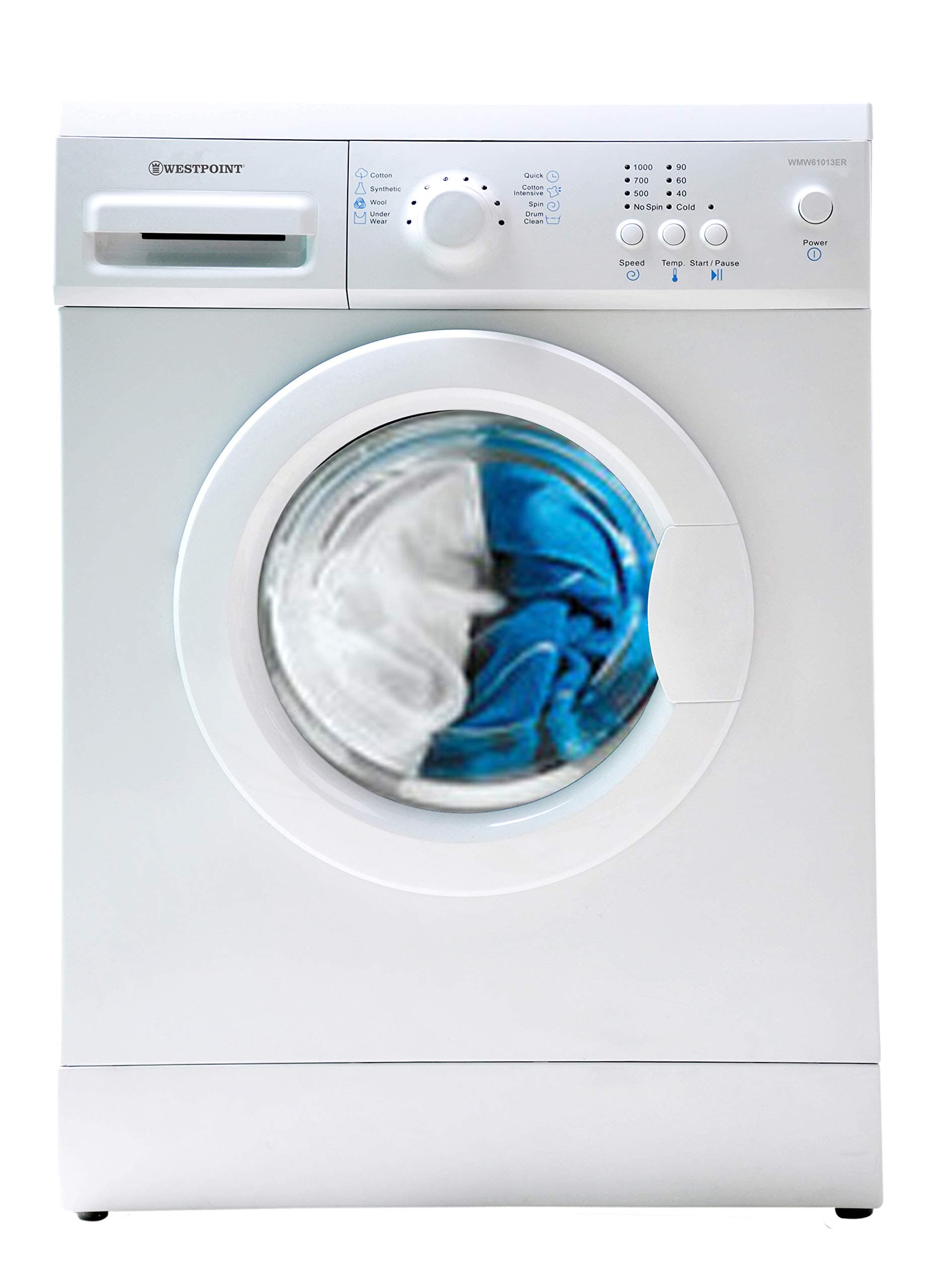 Westpoint 6Kg Front Load Washing Machine, White - WMW-61013ER