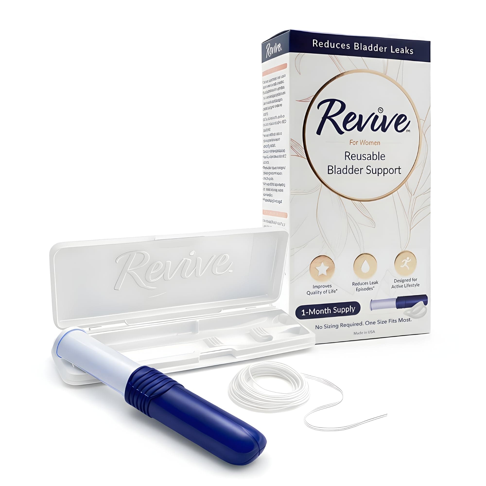 - Revive Bladder Support Pessary for Women | Reusable Vaginal Device for Stress Incontinence & Leak Control | Comfortable Alternative to Pads & Liners | Womens Health Support | 1 Pack, One Month Supply