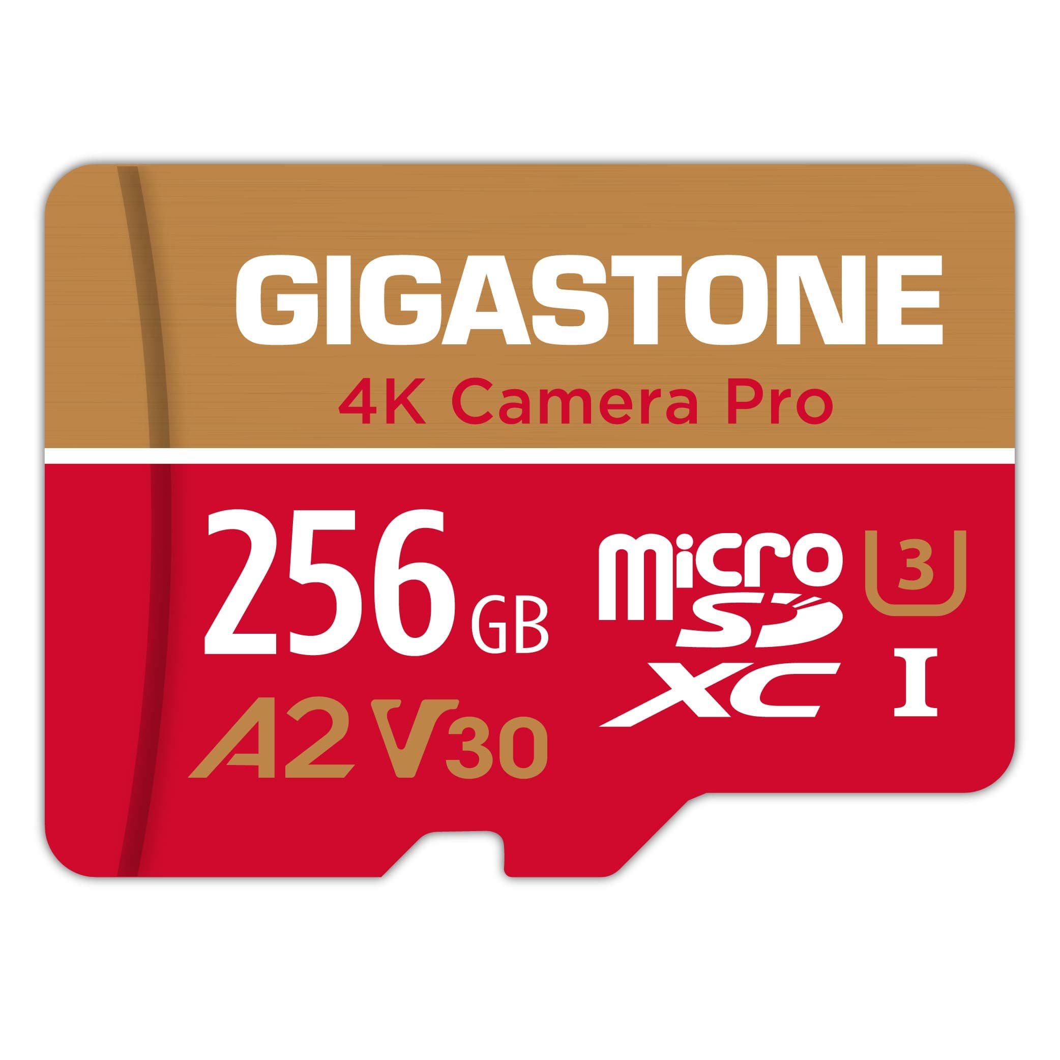 - 【5-Years Data Recovery】 GIGASTONE 256GB Micro SD Card, 4K Camera Pro, A2 V30 for Smartphone, Gopro, Action Cams, 4K UHD Video, Nintendo-Switch Compatible, Up to 100MB/s, UHS-I U3 C10 with Adapter