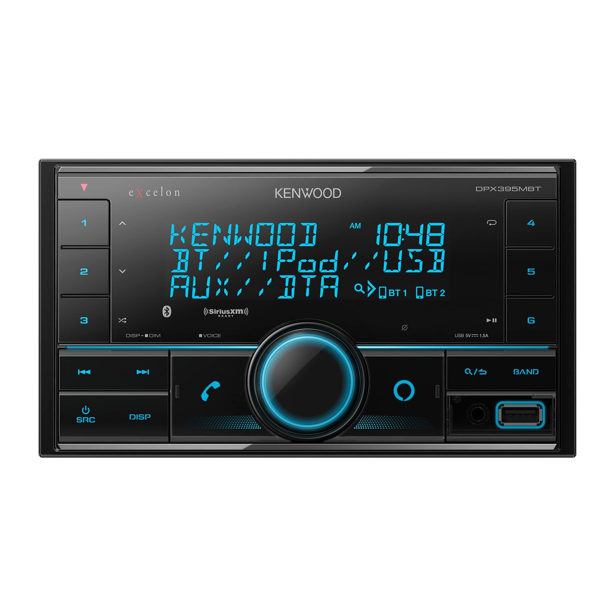 DPX395MBT Double DIN in-Dash Digital Media Receiver with Bluetooth (Does not Play CDs) | Mechless Car Stereo Receiver | Amazon Alexa Ready - Black