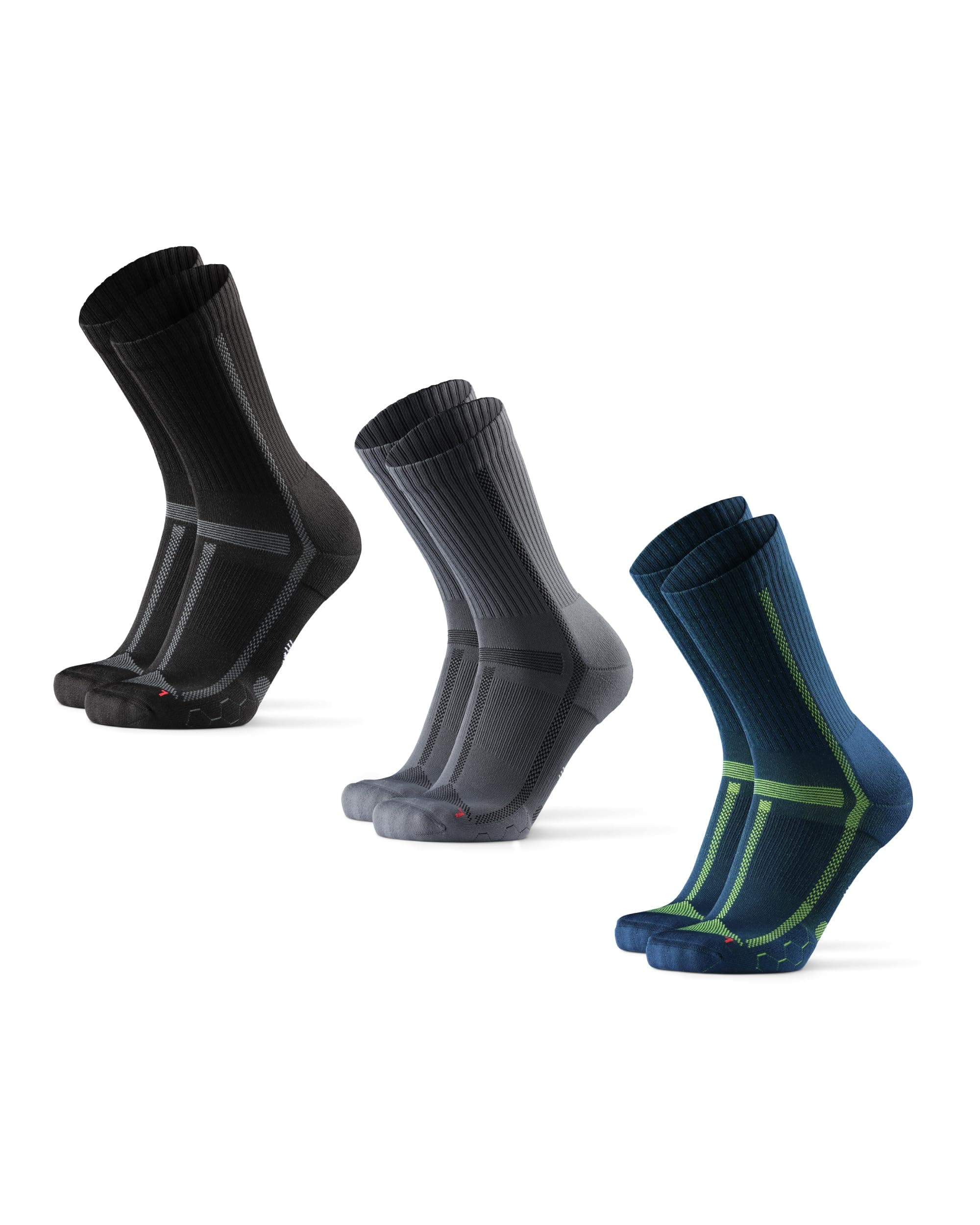 DANISH ENDURANCE Ultra-Comfort Crew Running Socks, Performance Socks, Men & Women - 3 or 5 Pack