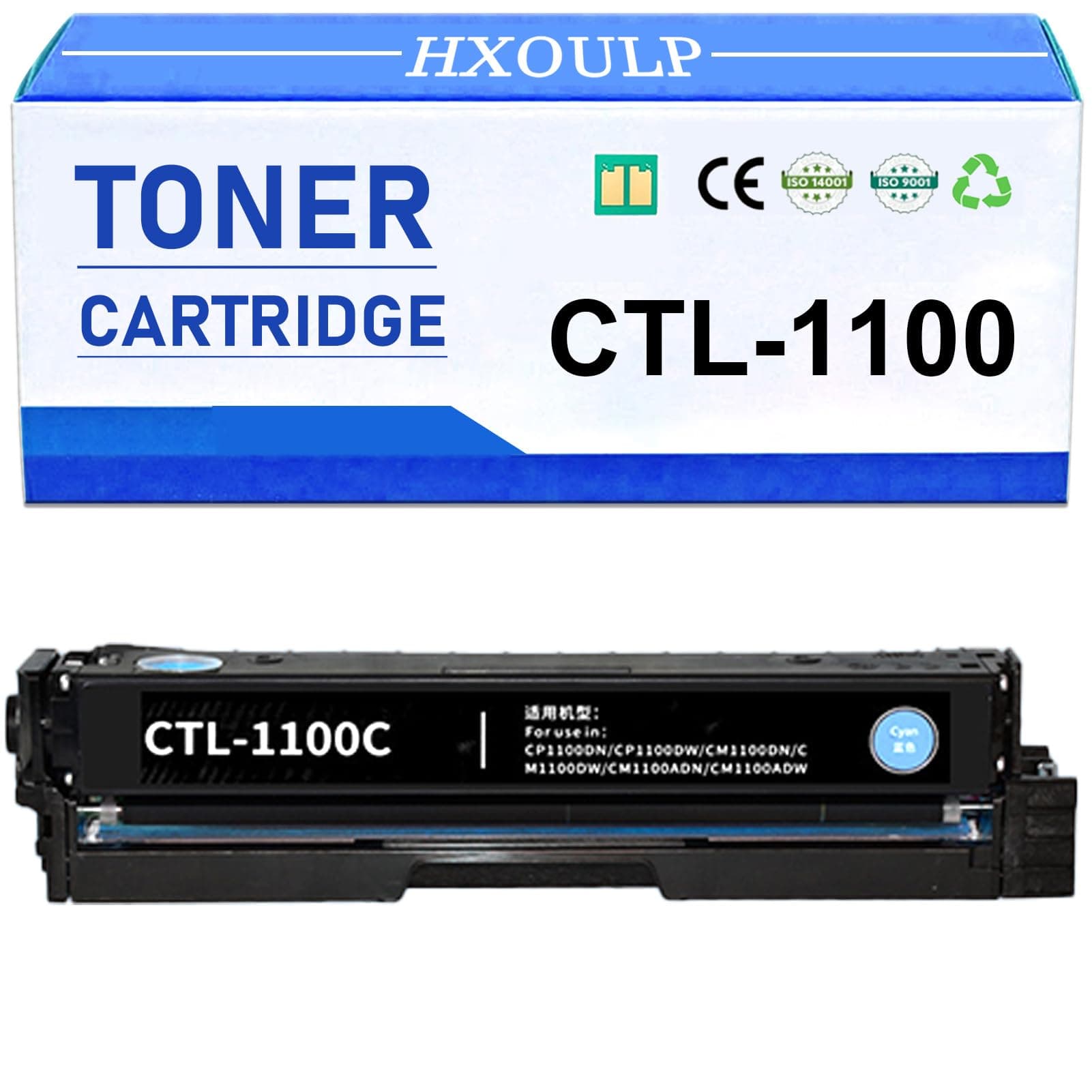 CTL-1100 BK/C/M/Y Toner Cartridge Replacement Compatible for Pantum CP1100 CP1100DN CP1100DW CM1100DN CM1100DW CM1100ADN CM1100ADW Printer CTL1100 Standard-Yield Cyan