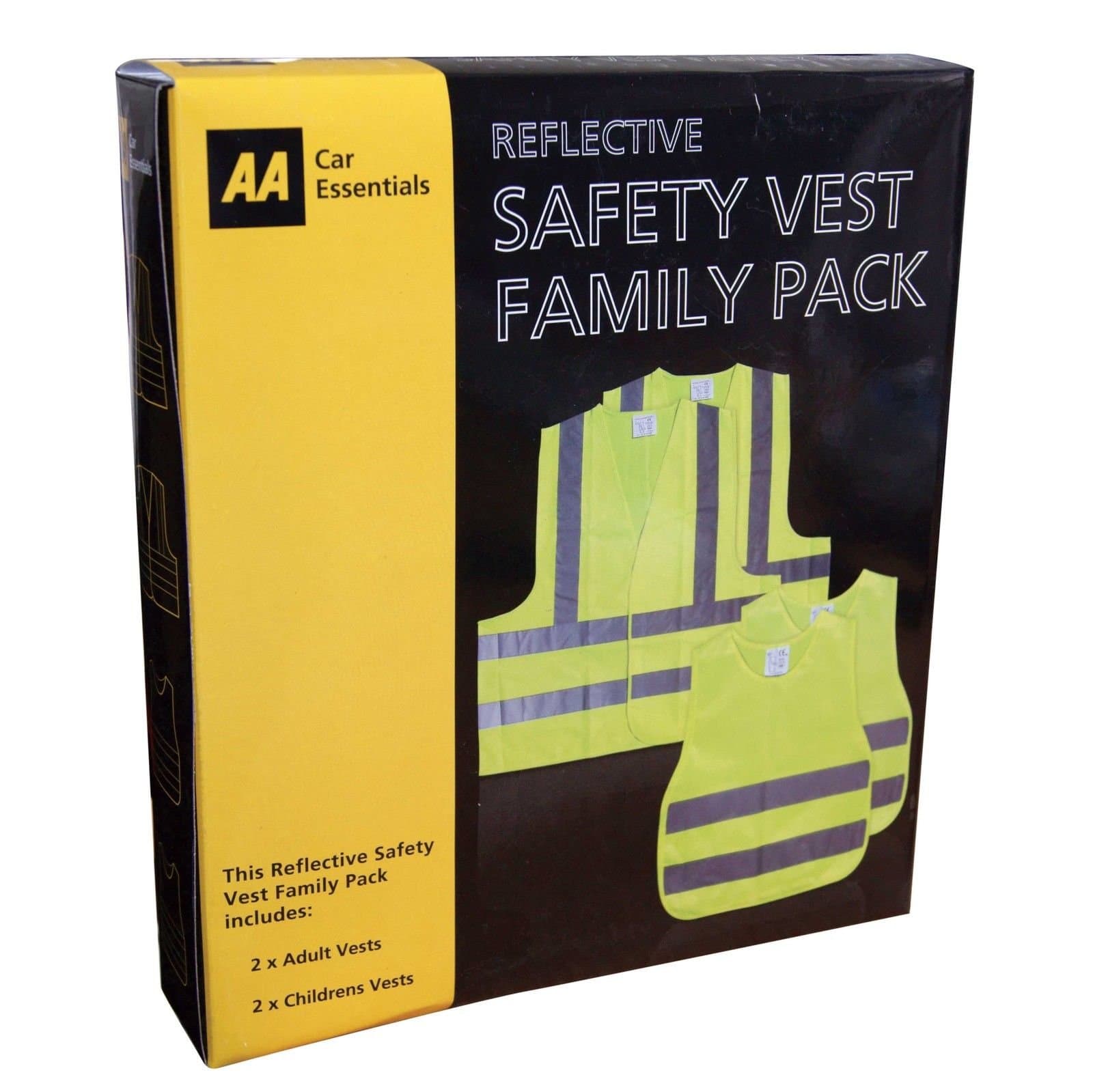 Global Accessories AACar Essentials High Visibility Vest - Family Pack