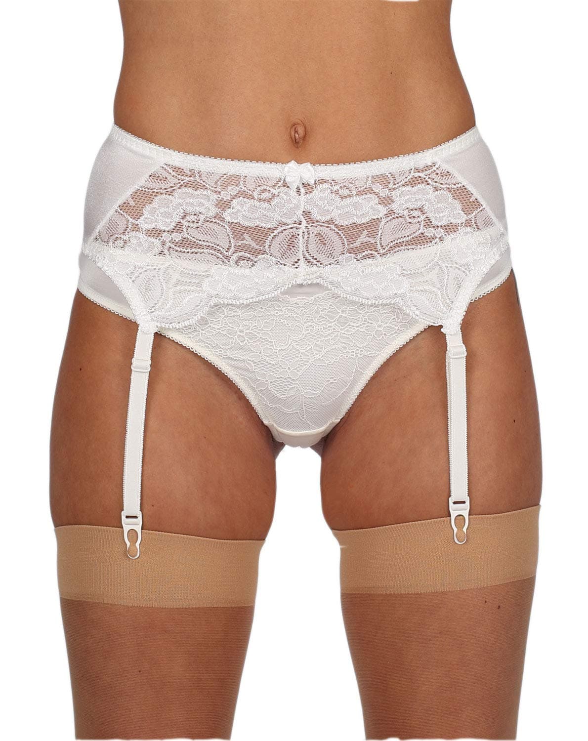 Classified Black RED White Ivory DEEP LACE Suspender Belt S 6-8/M 10-12/L 14-16/XL 18-20