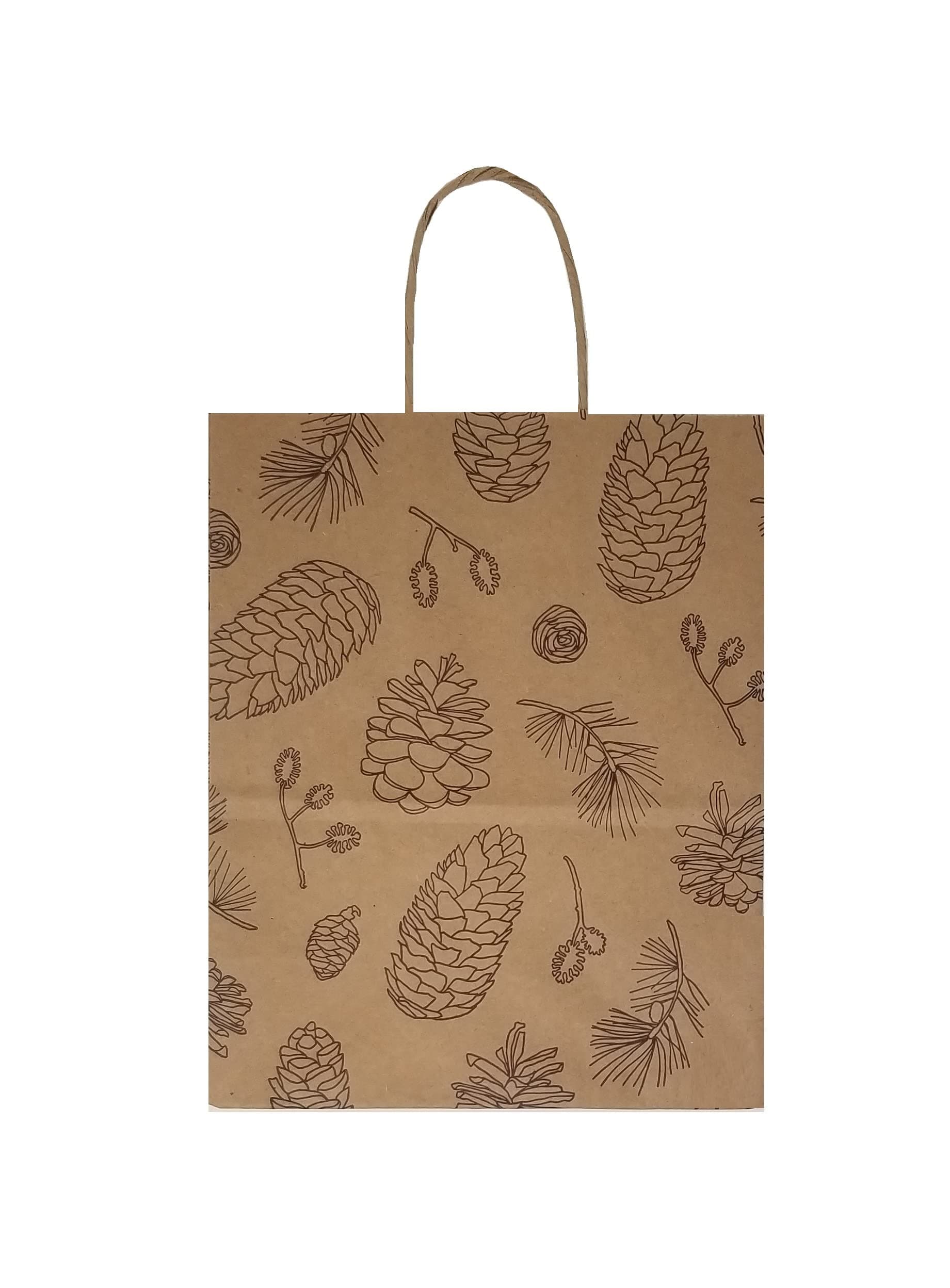 Brown Kraft Bags, Medium 8 x 10.25 x 4.5, Set of 13, Made in USA