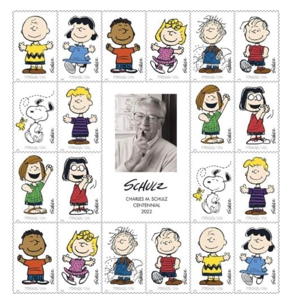 United States Postal Service Charles M. Schulz First Class Forever Stamps 2022-1 Sheet / 20 Pcs