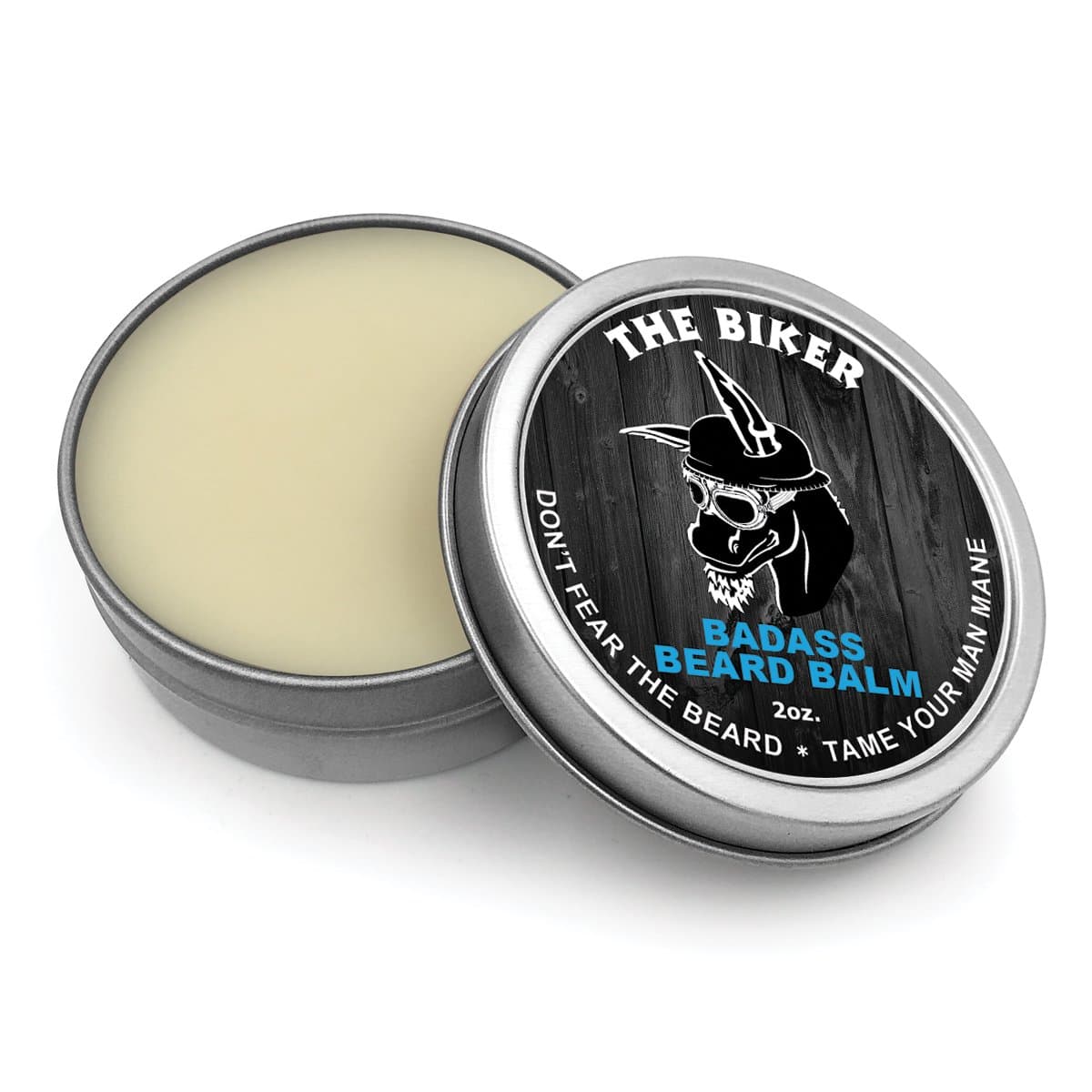 Badass Beard Care Beard Balm - The Biker Scent, 2 oz - All Natural Ingredients, Keeps Beard and Mustache Full, Soft and Healthy, Reduce Itchy and Flaky Skin, Promote Healthy Growth