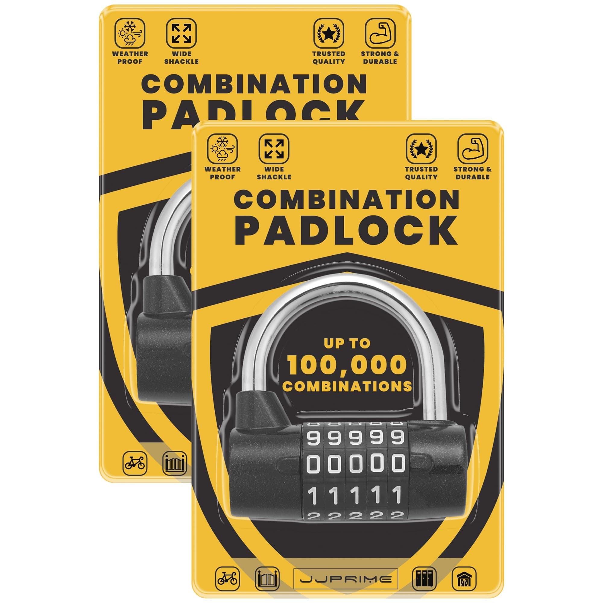 2 Sets 5 Numbers Combination Padlock