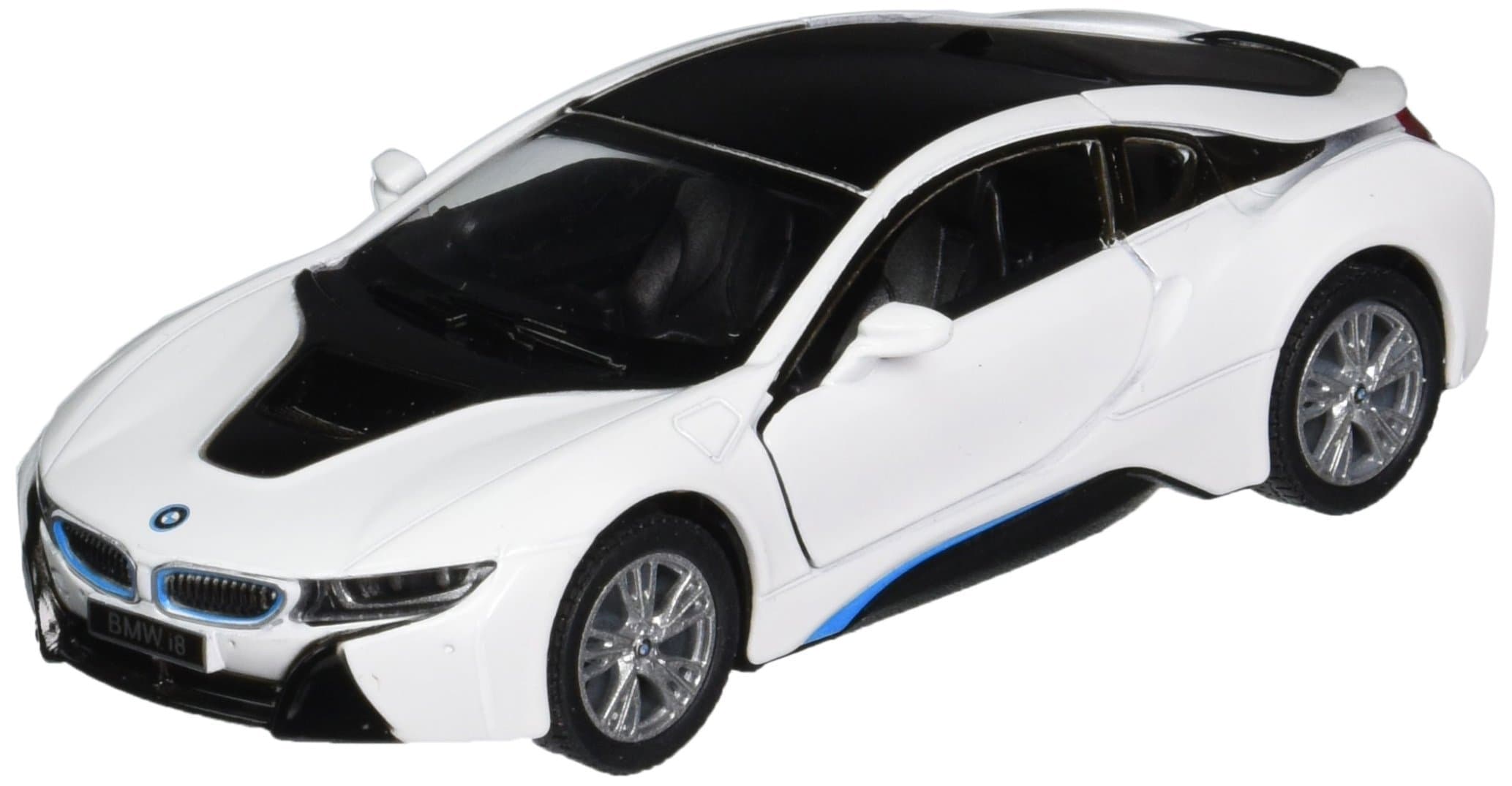 BMW i8 White 5" 1:36 Scale Die Cast Metal Model Toy Car w/Pullback Action