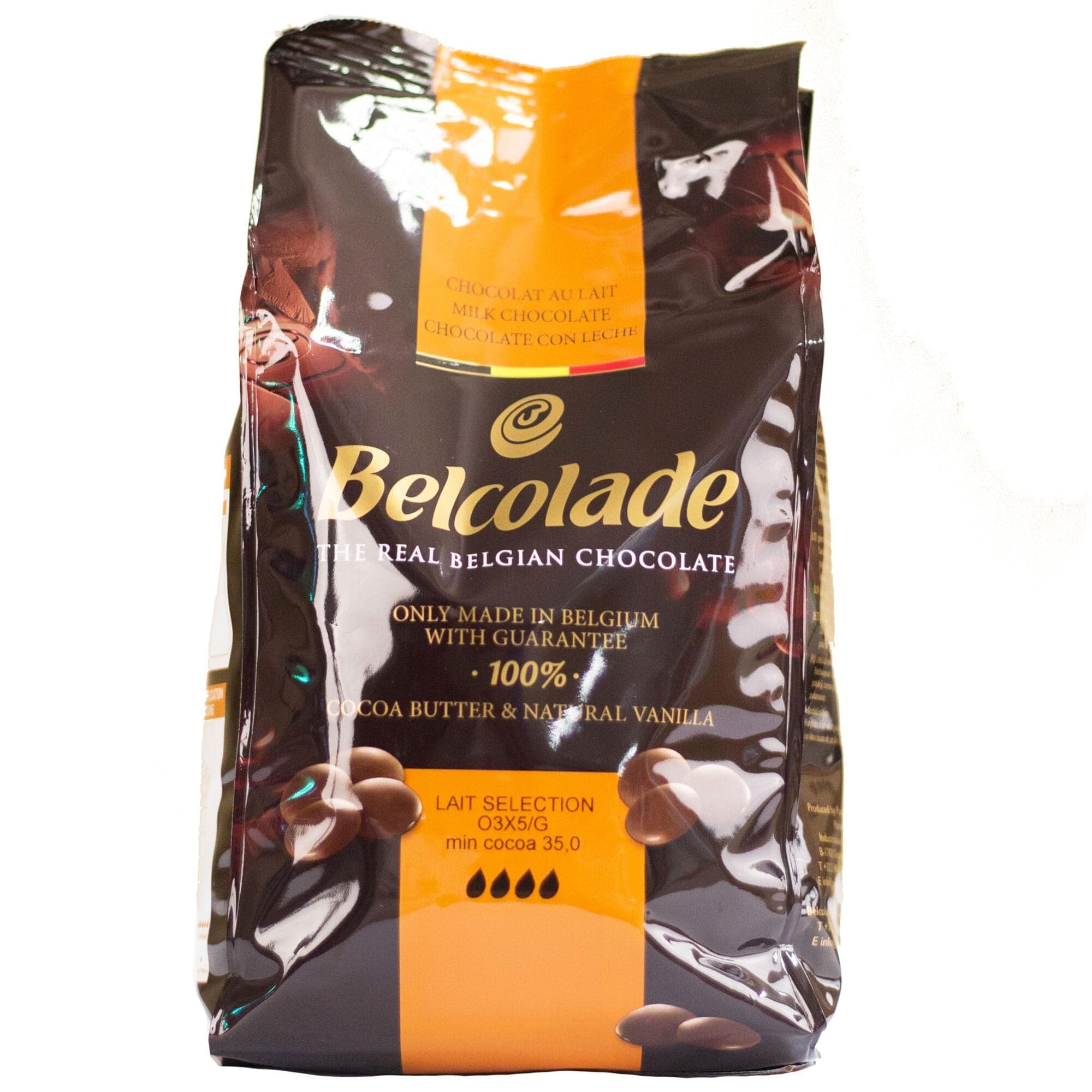 Belcolade Cacao Trace - Milk chocolate (34%) buttons - 1kg