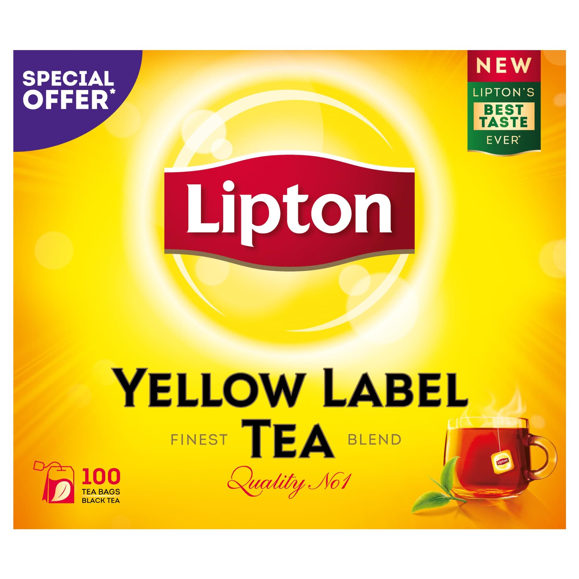 Lipton Yellow Label Black Tea, 100 Teabags (Special Price)