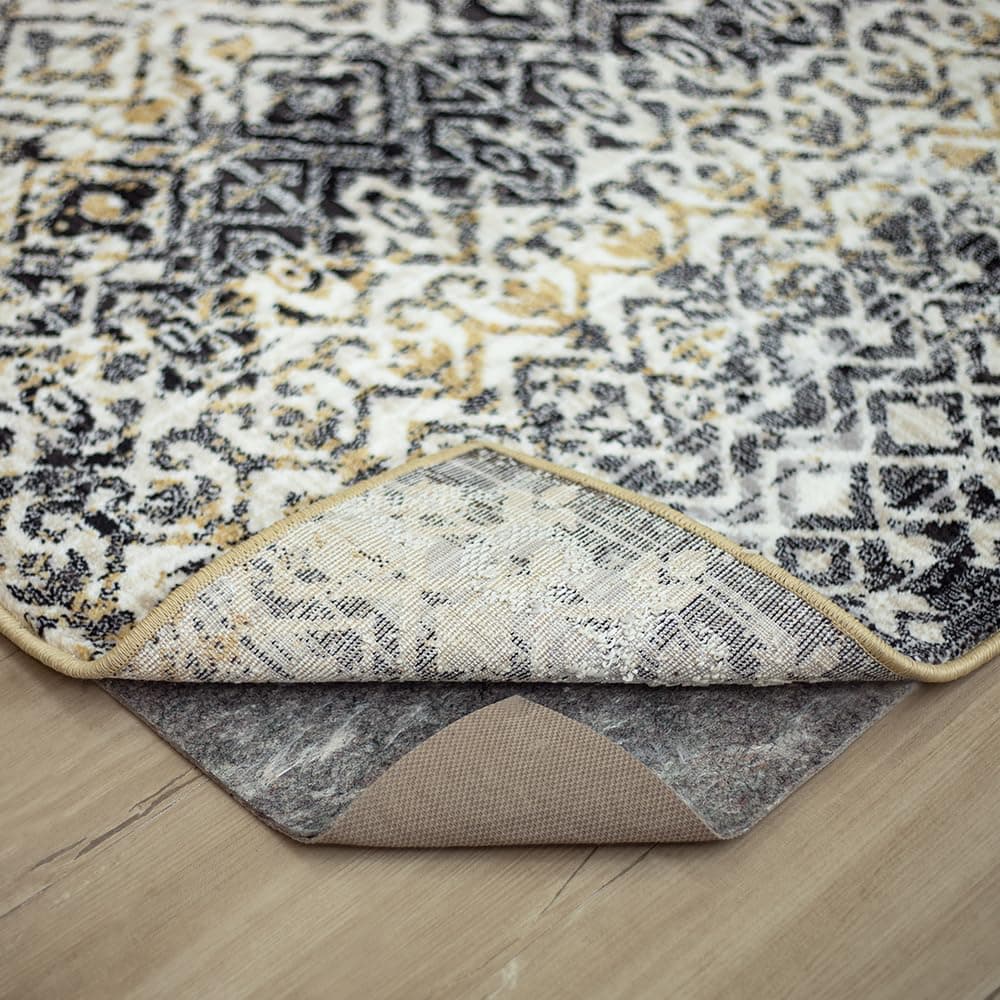 Mohawk Home 2' x 6' Non Slip Rug Pad Gripper 1/4 Thick Dual Surface Felt + Rubber Gripper - Safe for All Floors