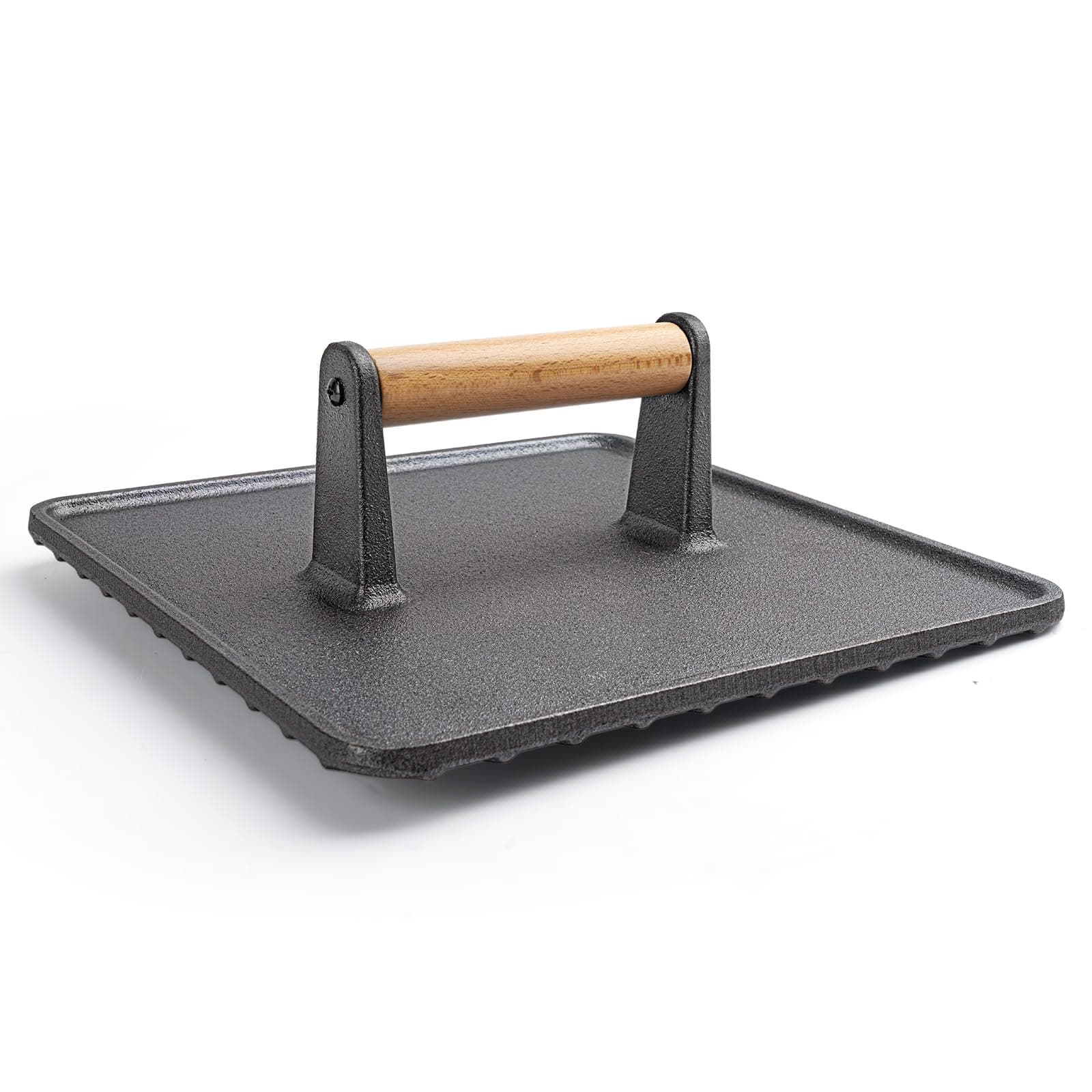 SHINESTAR Griddle Press, 10" Extra Large Heavy-Duty Cast Iron Grill Press for Blackstone Griddle & Grill, Ideal for Bacon, Burger, Panini, Pre-Seasoned, Indoor and Outdoor Cooking