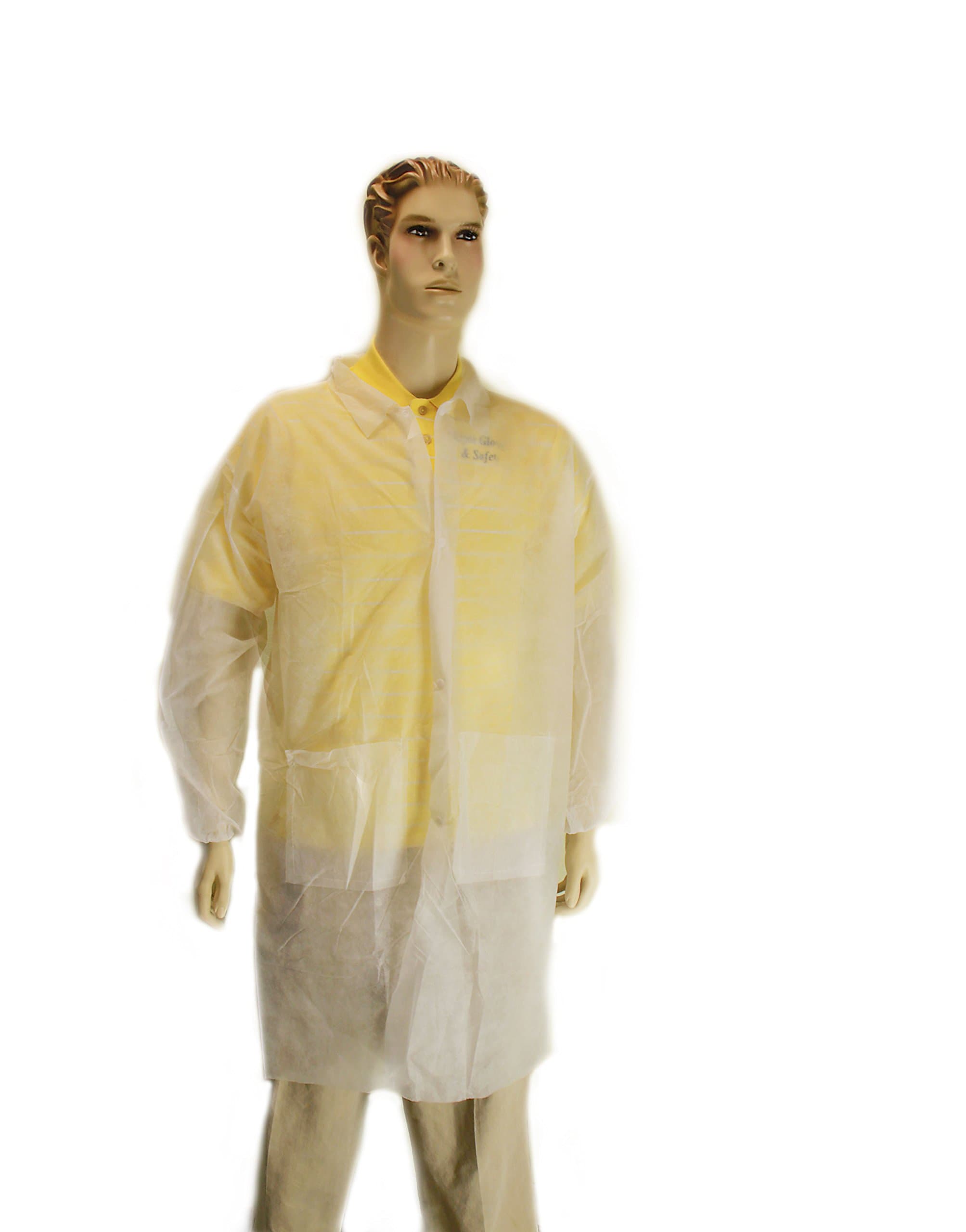 Major Gloves 00-9100-L Lab Coat with Pockets, Large (Pack of 30)