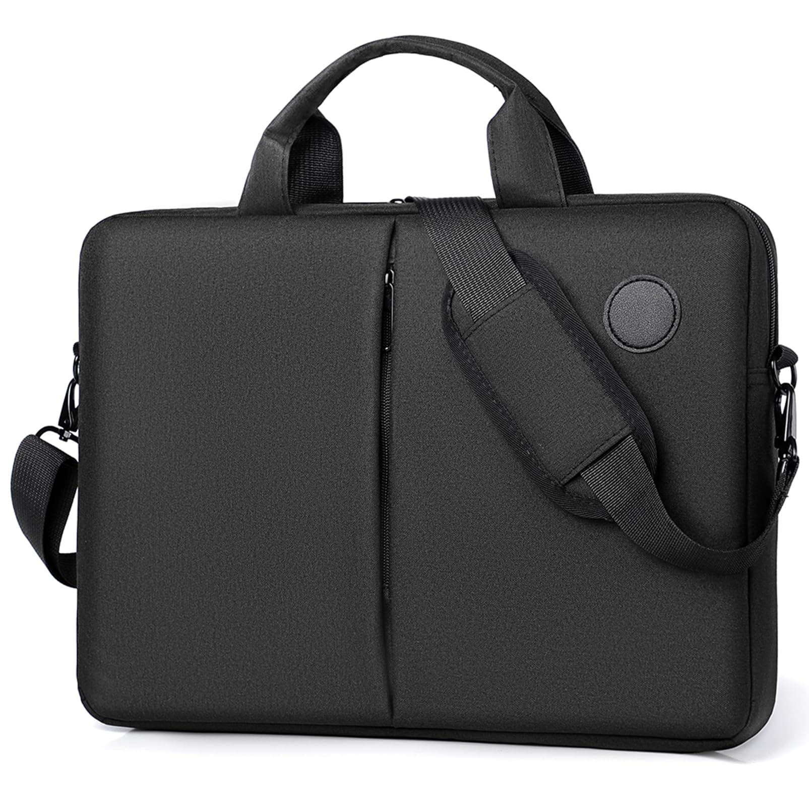 Qiccijoo Laptop Bag 15.6 Inch,Carry On Laptop Case Computer Bag for Men Women Business Briefcase Gifts for Travel/School Messenger Shoulder Bag with Strap
