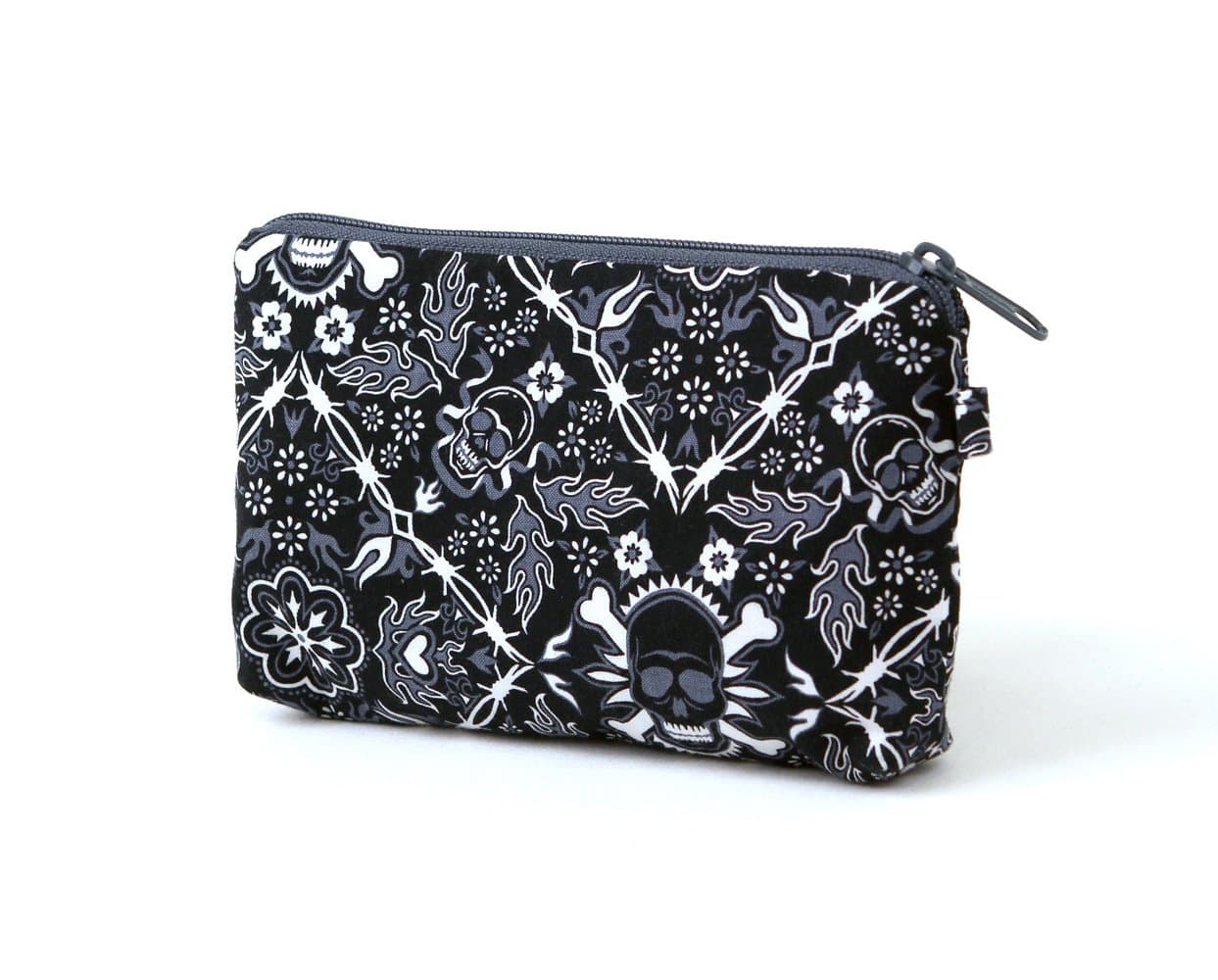 eThreads Black and White Skull Cotton Small Pouch