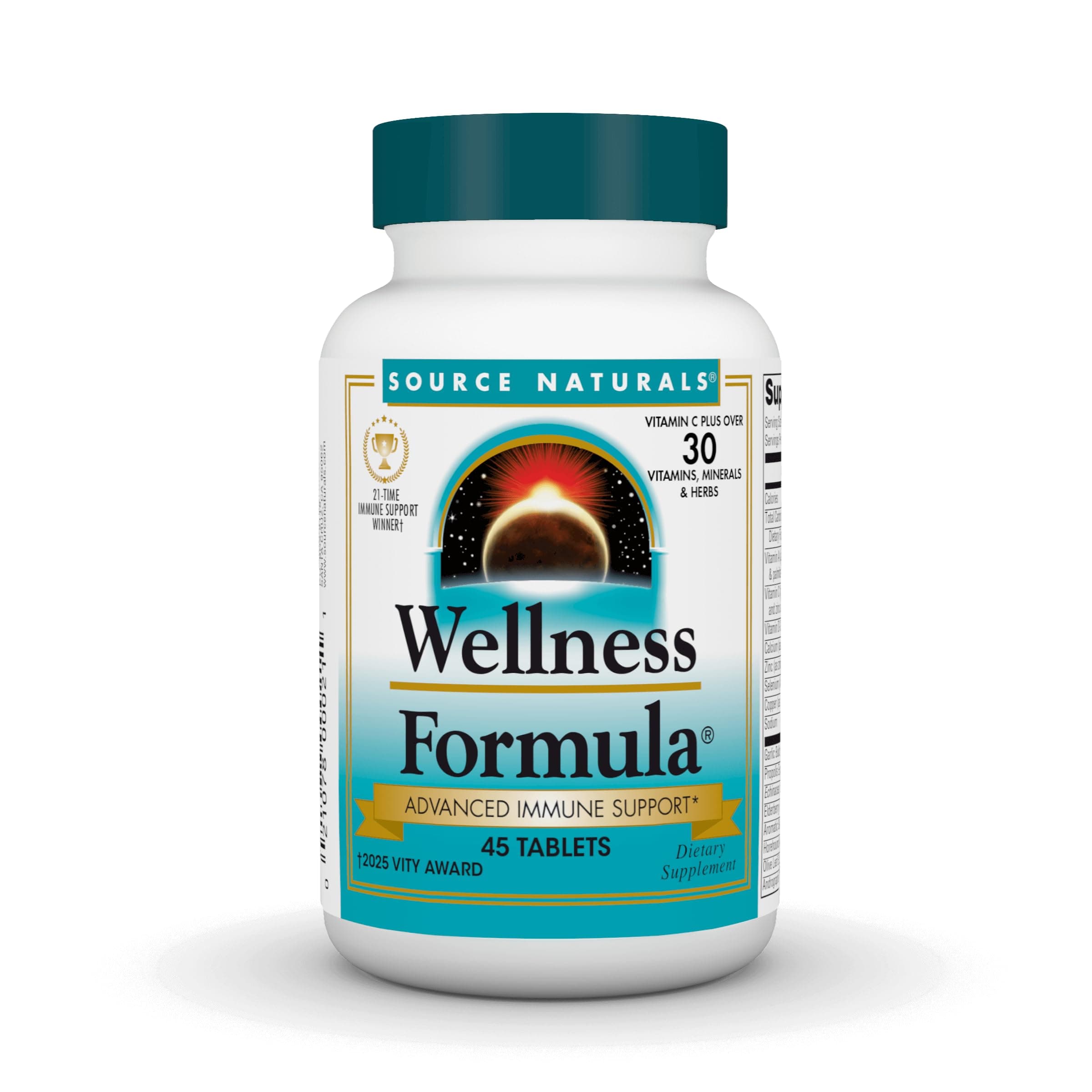 Wellness Formula Bio-Aligned Vitamins & Herbal Defense - Immune System Support Supplement & Immunity Booster - 45 Tablets