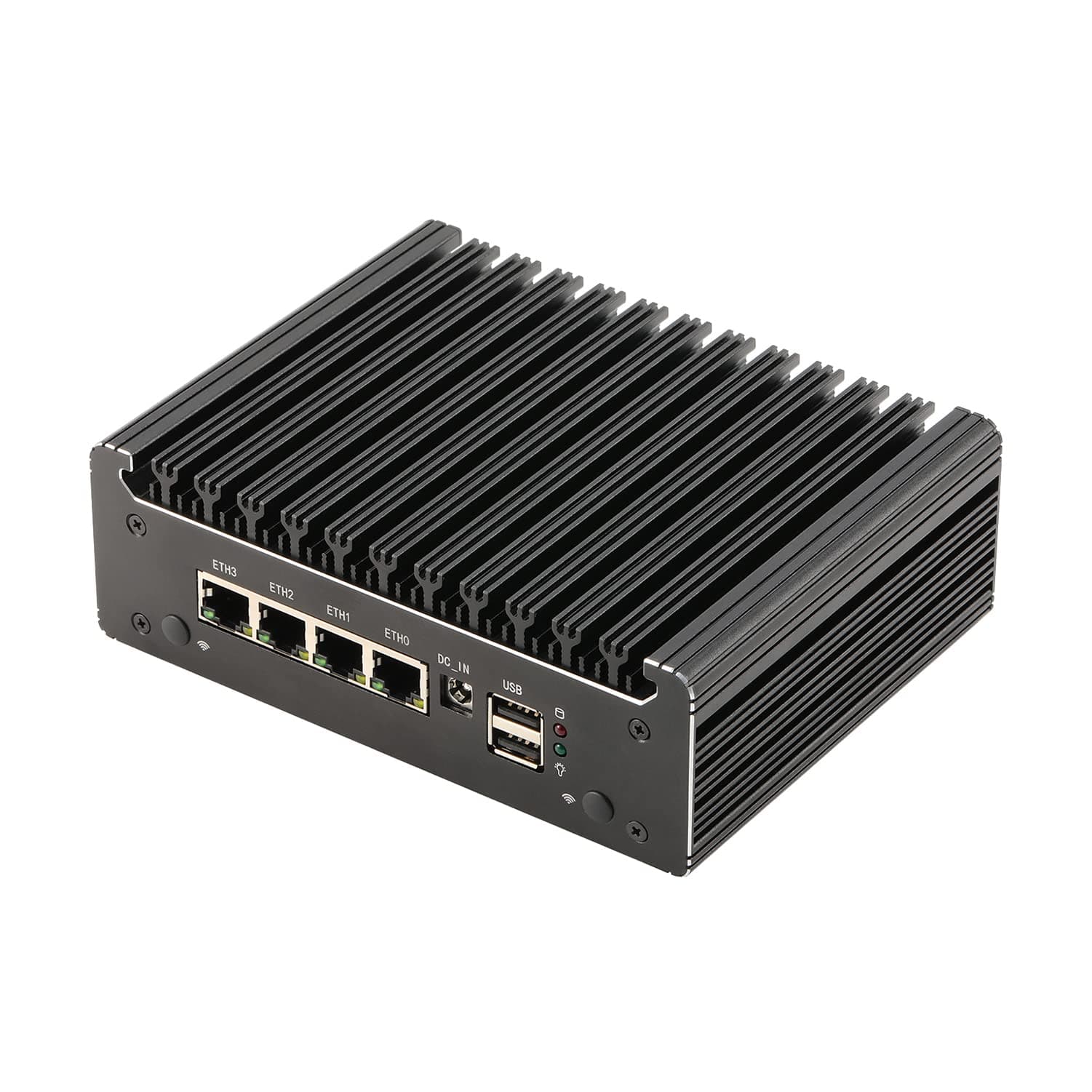 HUNSN Micro Firewall Appliance, Mini PC, OPNsense, VPN, Router PC, Intel N4505 N6000, RS41, AES-NI, 4 x 2.5GbE I226-V, Console, Type-C, HDMI, DP, SIM Slot, 4G RAM, 32G SSD