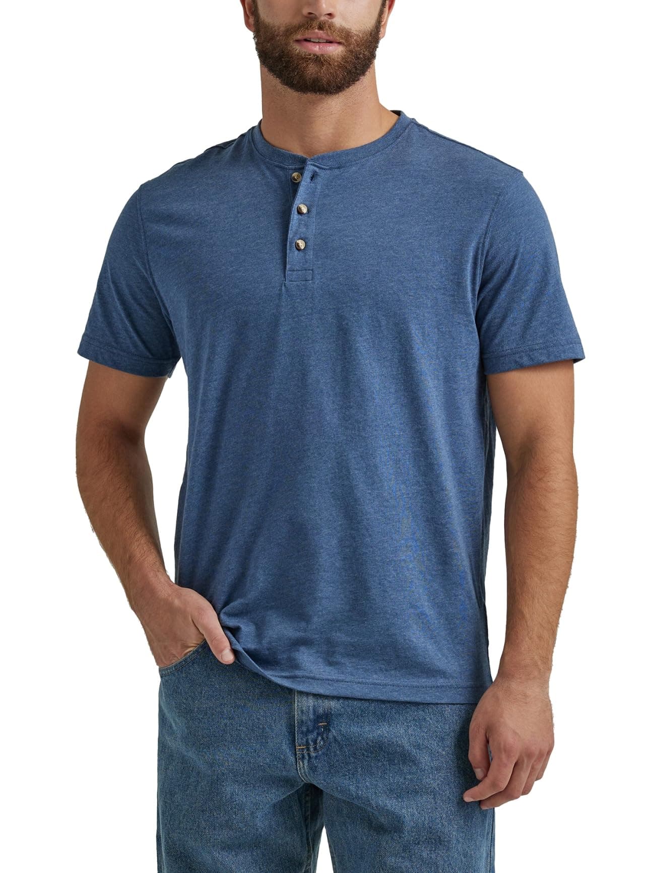 Wrangler AuthenticsMen's Short Sleeve Henley Tee