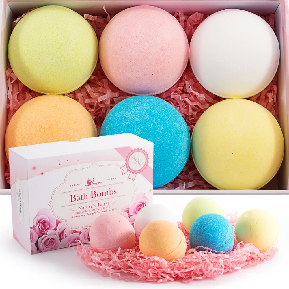 Bath Bombs kit, New gift set ideas for women, men, mom, girls, teens, birthday, easter, kids, valentines - Ultra Lush Spa Fizzies - Relaxing gifts for Bath Bubbles & Basket