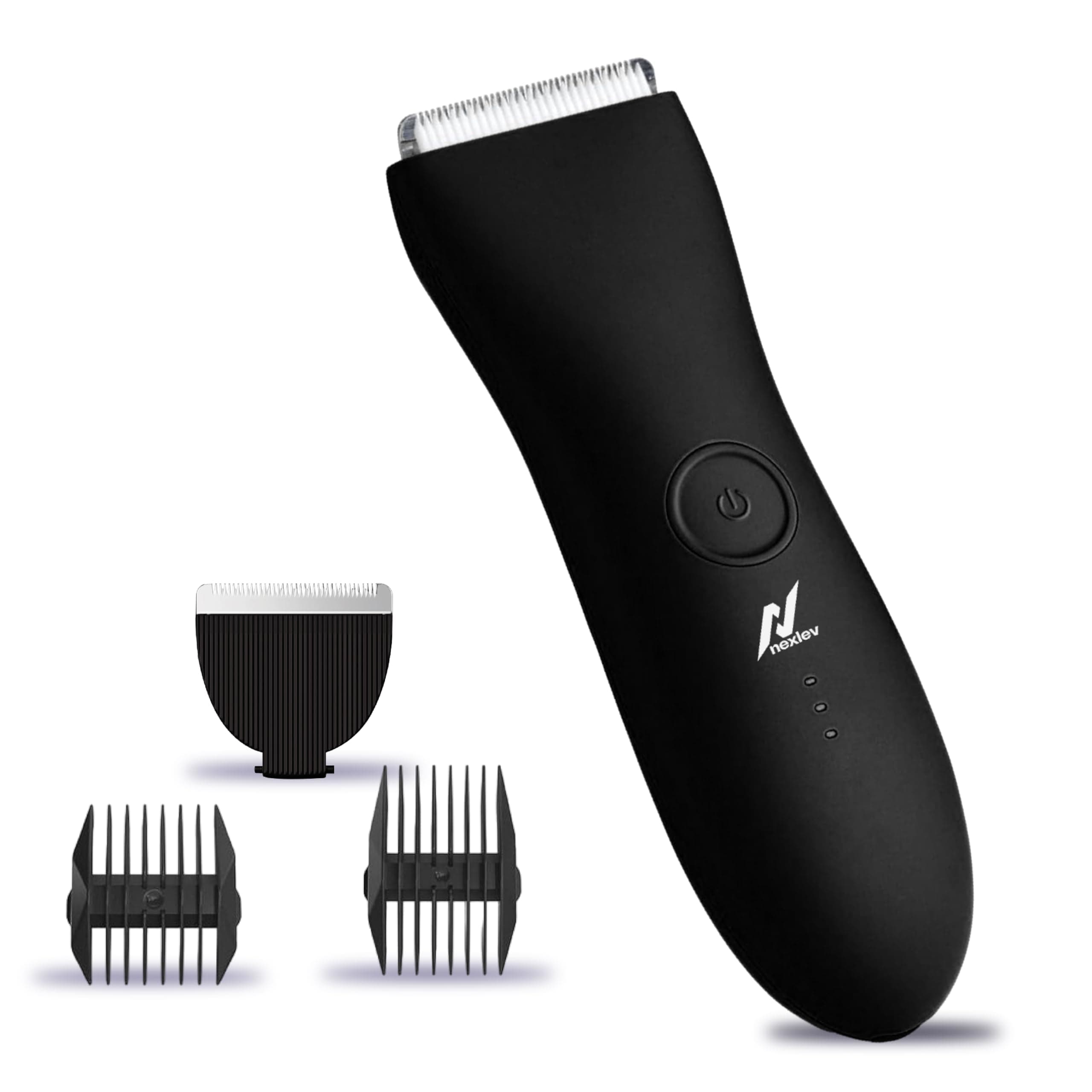 NexLev All in One Body Trimmer for Men | Suitable for Beard, Body, Balls, Pubic Hair, Private Parts | 90 Min Runtime |Type C | IPX 7 Waterproof | No Nicks No Cuts | 2 Safety Combs| Extra Blade | TM-02