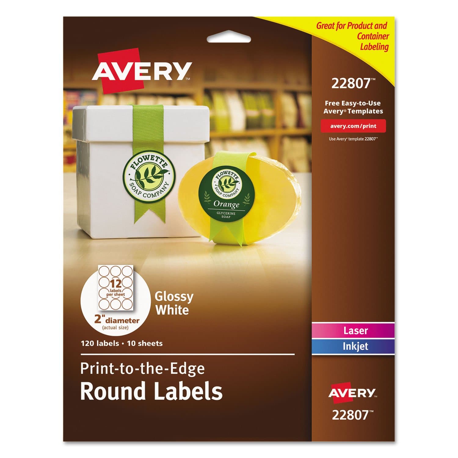 Ave22807 5.1 cm Round Labels 120 Labels