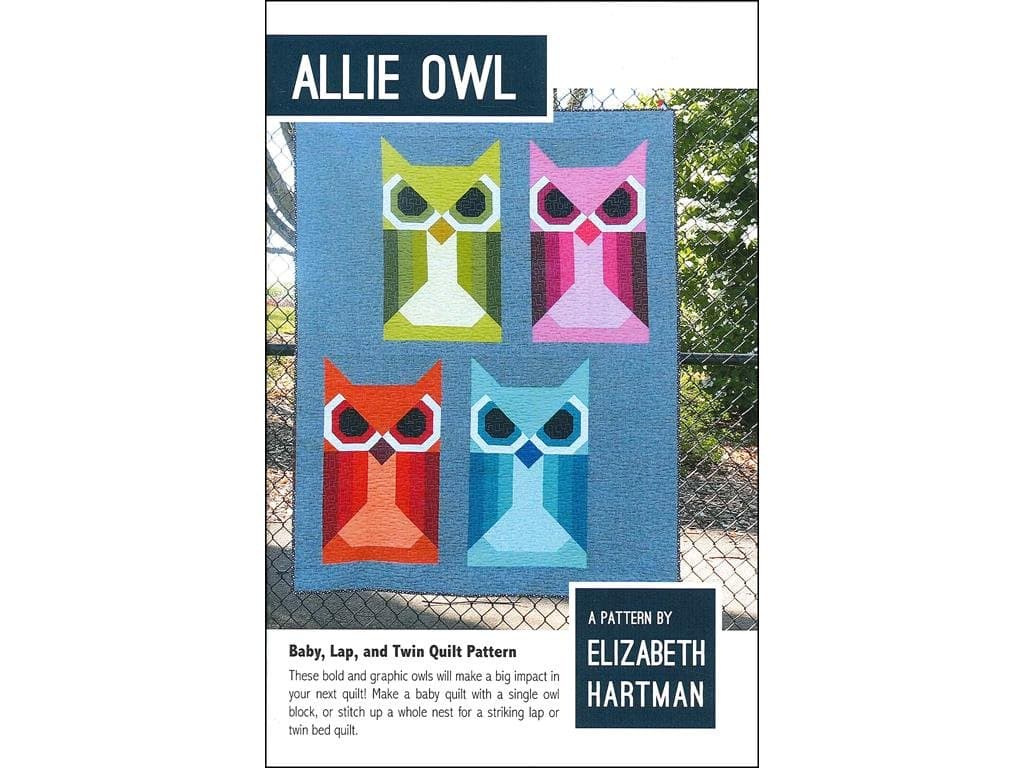 Allie Owl Quilt Pattern by Elizabeth Hartman, 3 Size Options
