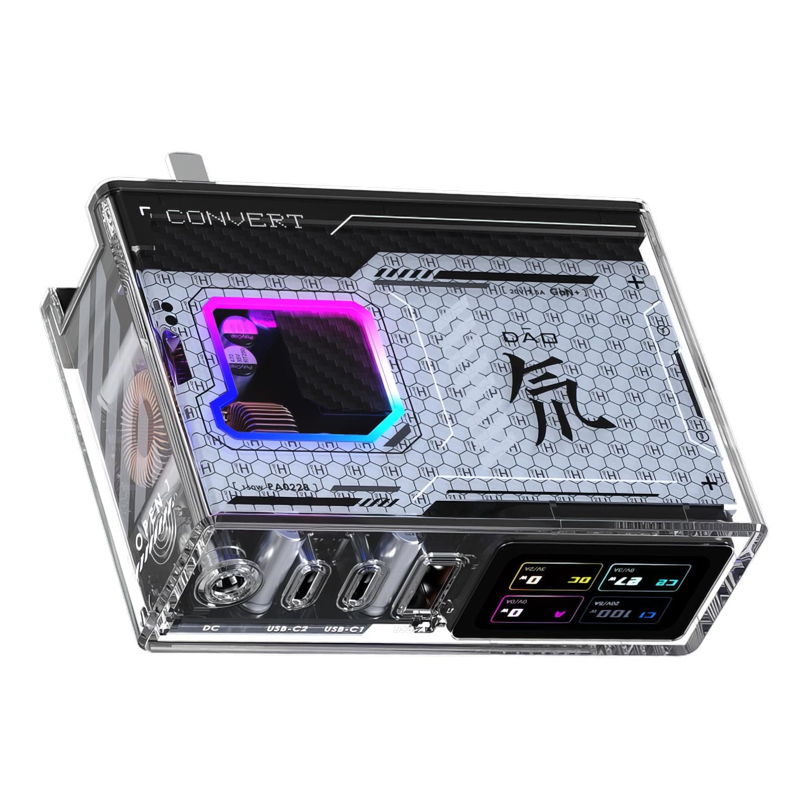 Nubia RedMagic Daofeng 150W USB C Charger Foldable GaN PD3.1 4-Port Laptop Wall Charger Fast USB C Charging Station, Max 150W DC Port Power Adapter for Samsung iPhone MacBook Pro/Air Dell XPS HP iPad