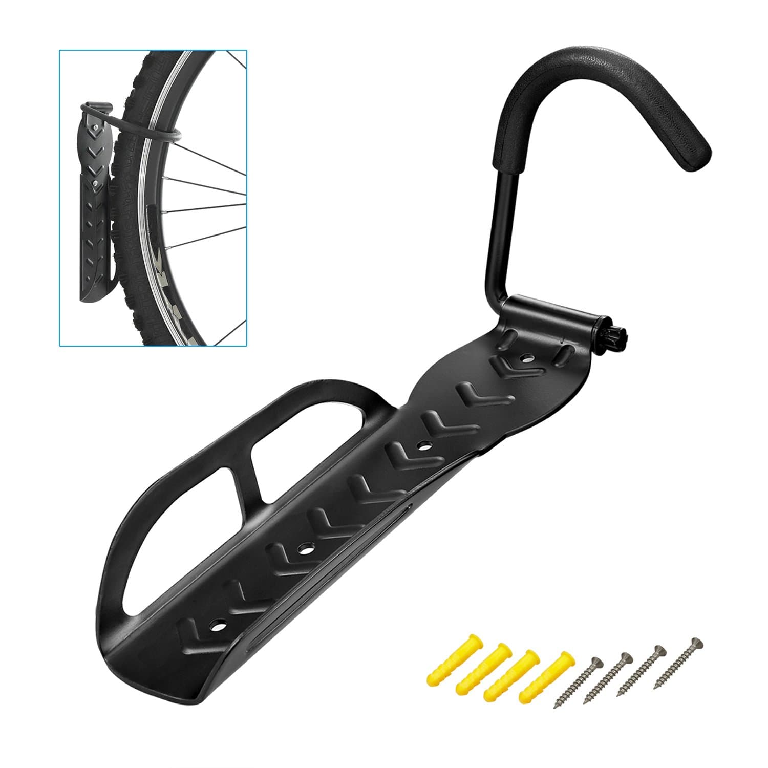 Bicycle Wall Hook Rack Holder Hanger Stand, Vertical Bike Storage, Garage Wall Rack, Mount for Hanging Bicycle, Bike Hook Save The Space